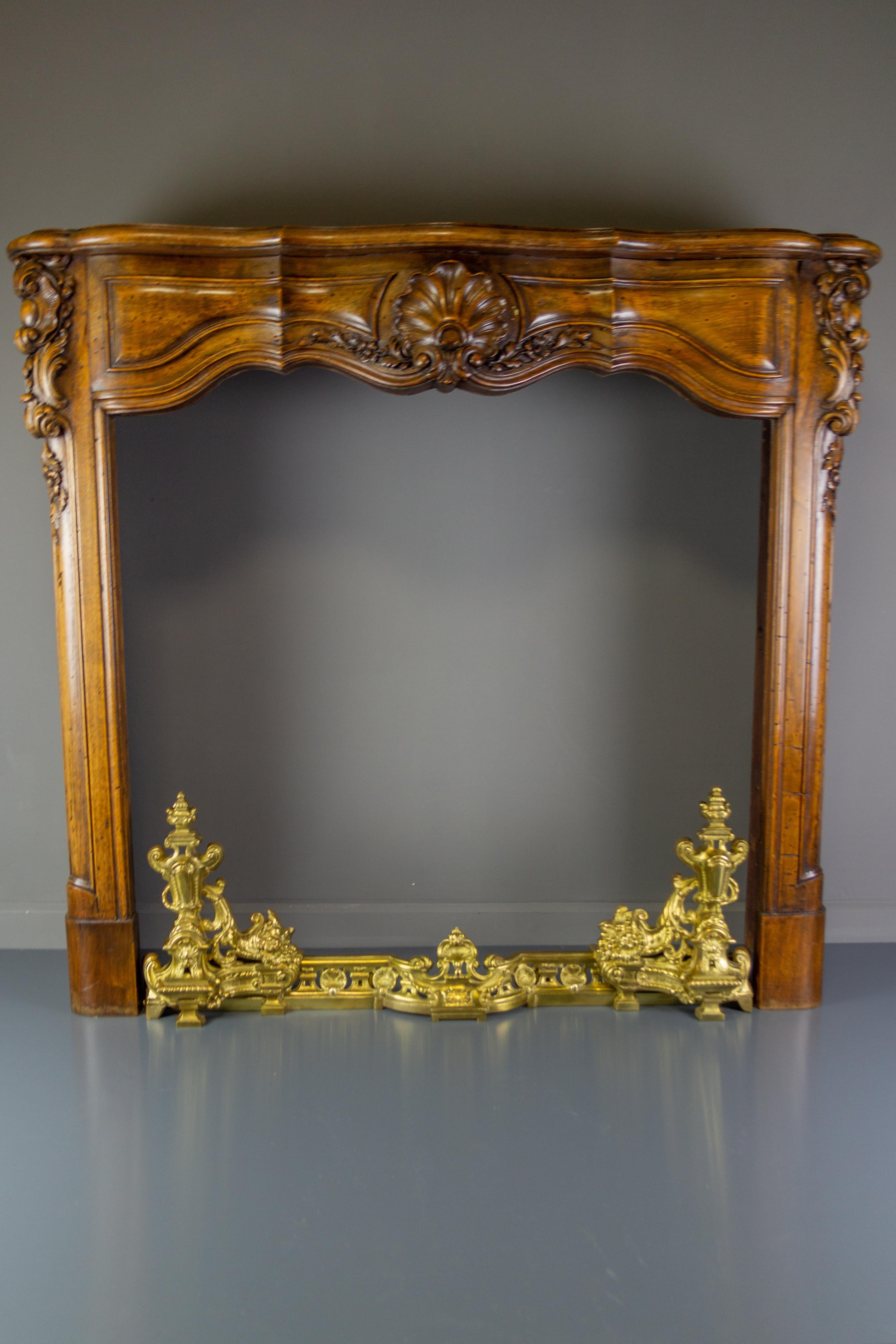 French Louis XV Style Bronze Adjustable Fireplace Fender, Late 19th Century 17