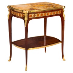 French Louis XV Style Bronze and Marble Side Table ca. 1910 by Haentges