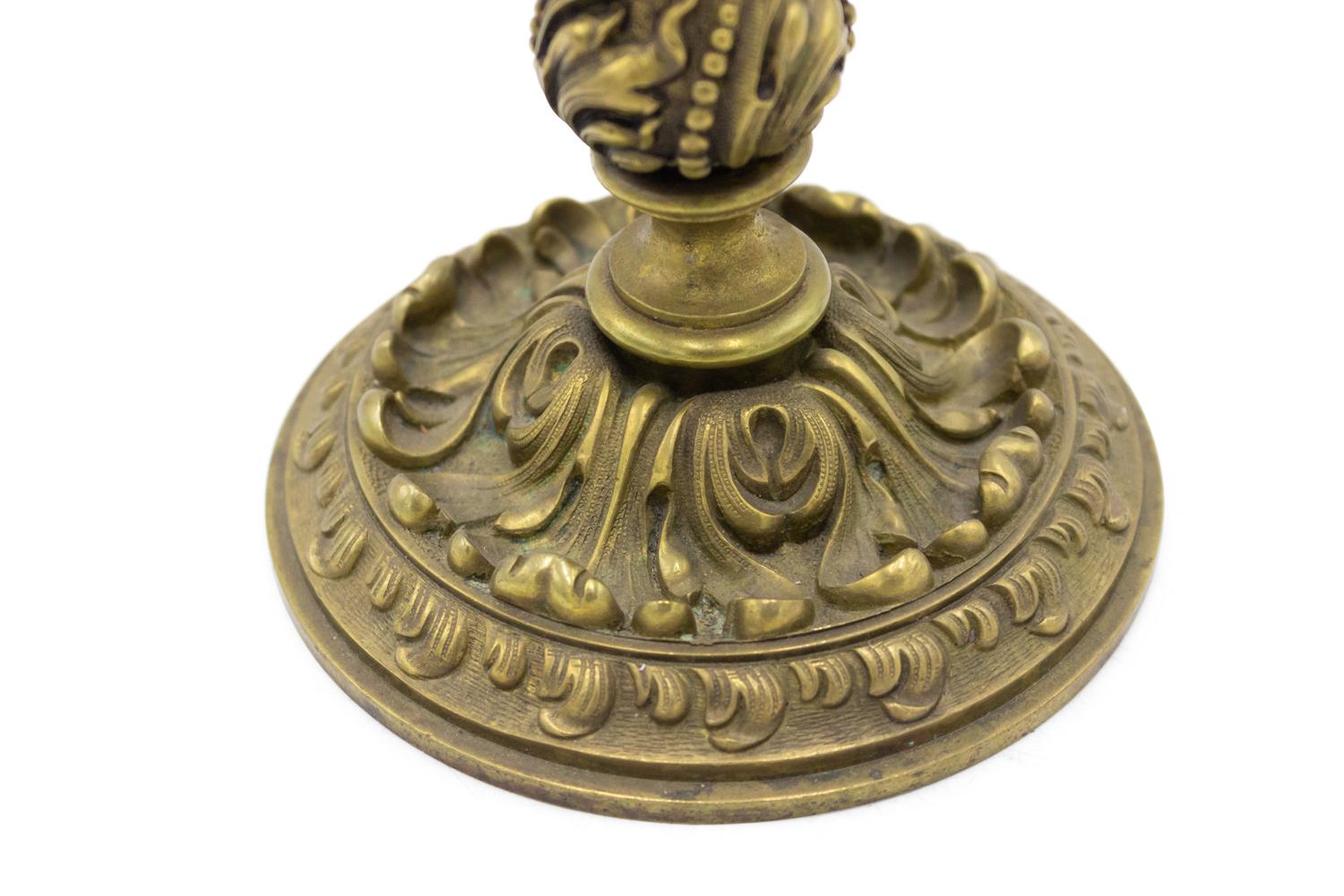 Francese French Louis XV Style Bronze Candlestick in vendita