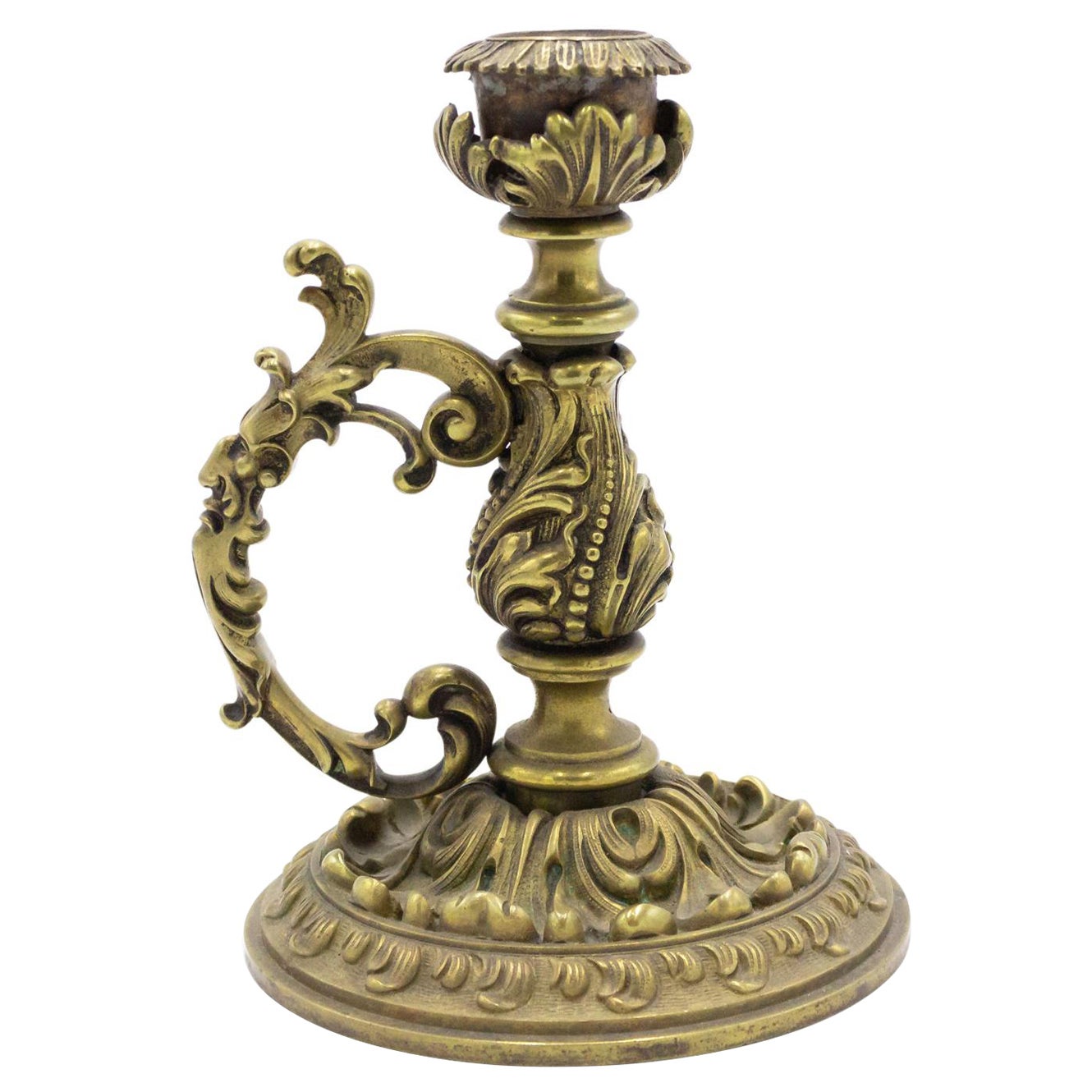 French Louis XV Style Bronze Candlestick