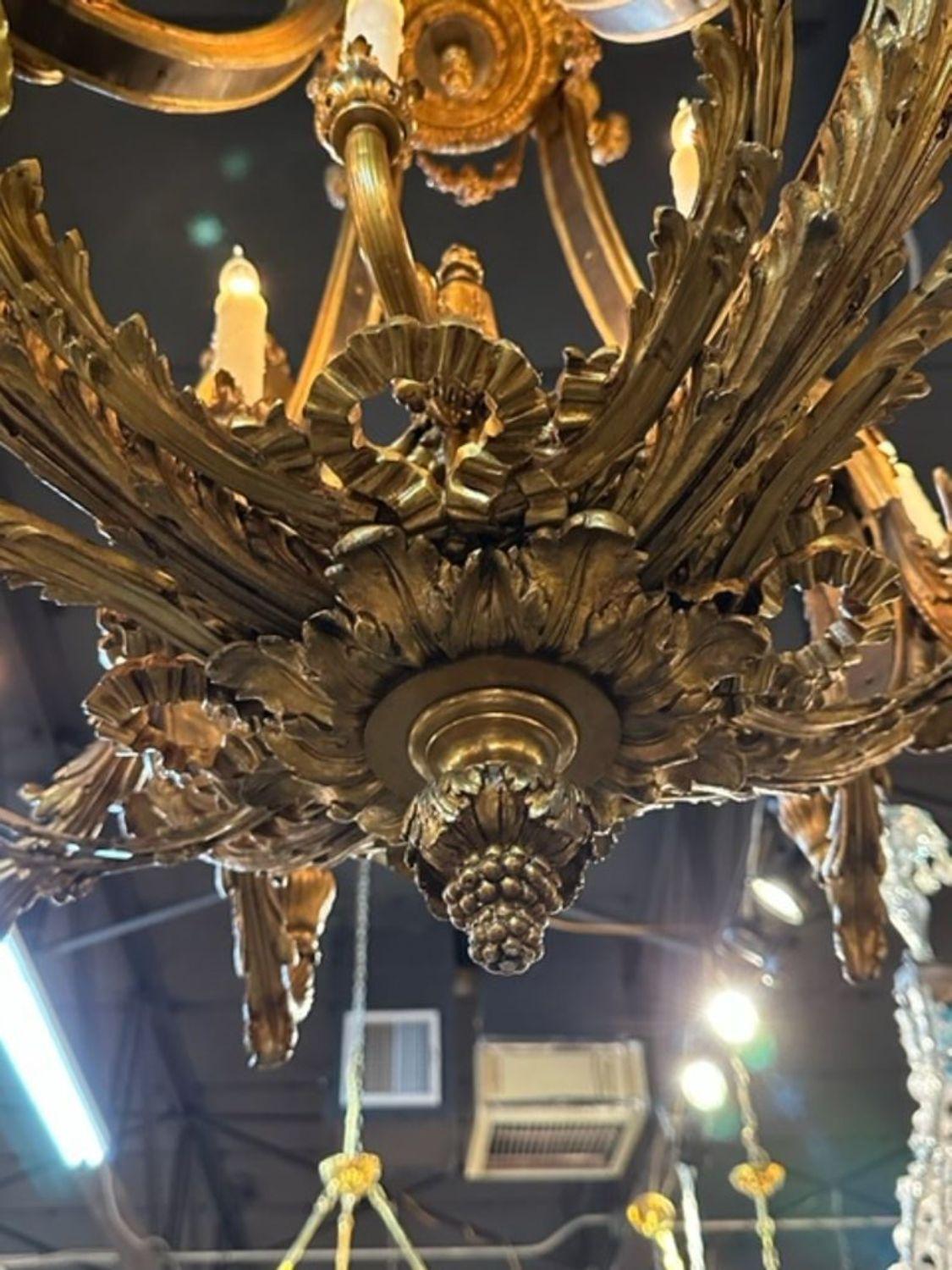 French Louis XV Style Bronze Chandelier For Sale 3