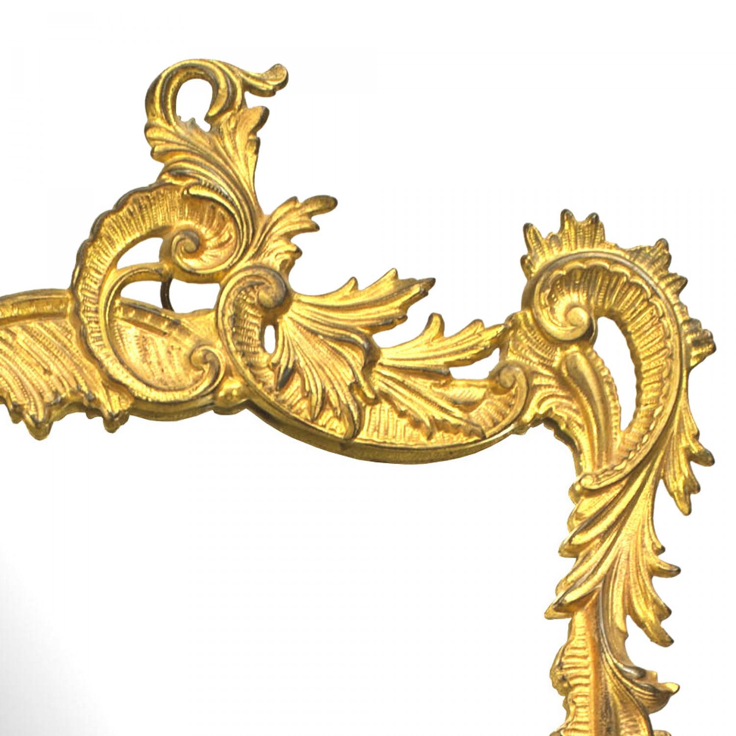 French Louis XV Style Bronze Dore Dressing Table / Vanity Mirror Bon état - En vente à Queens, NY