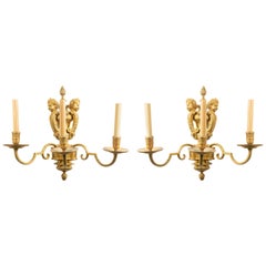 French Louis XV Style Bronze Doré Wall Sconce