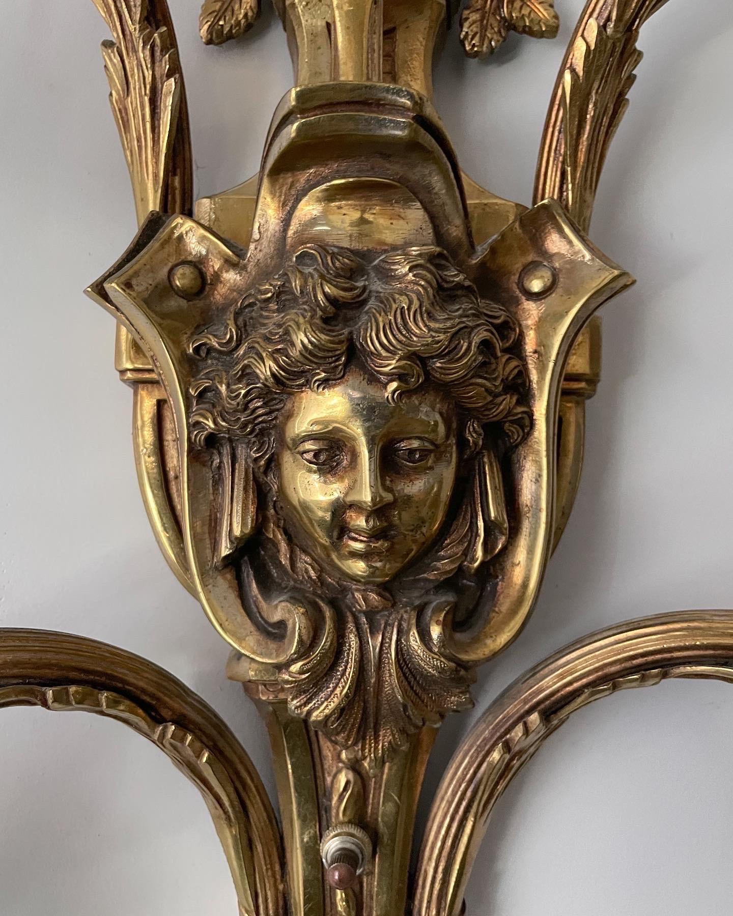 Mid-20th Century French Louis XV Style Bronze Ormolu Sconce