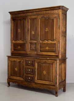 French Louis XV Style Buffet à Deux Corps or Cupboard
