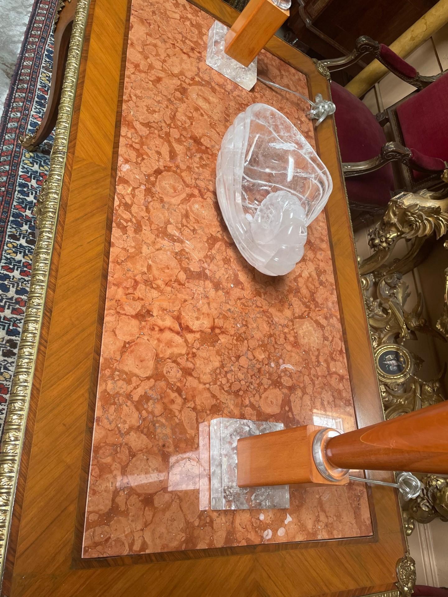 Bureau Plat francese in stile Luigi XV con placche in porcellana di Sèvres, 19° secolo in vendita 13