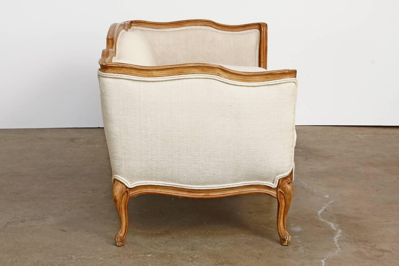 Hand-Crafted French Louis XV Style Canape Settee
