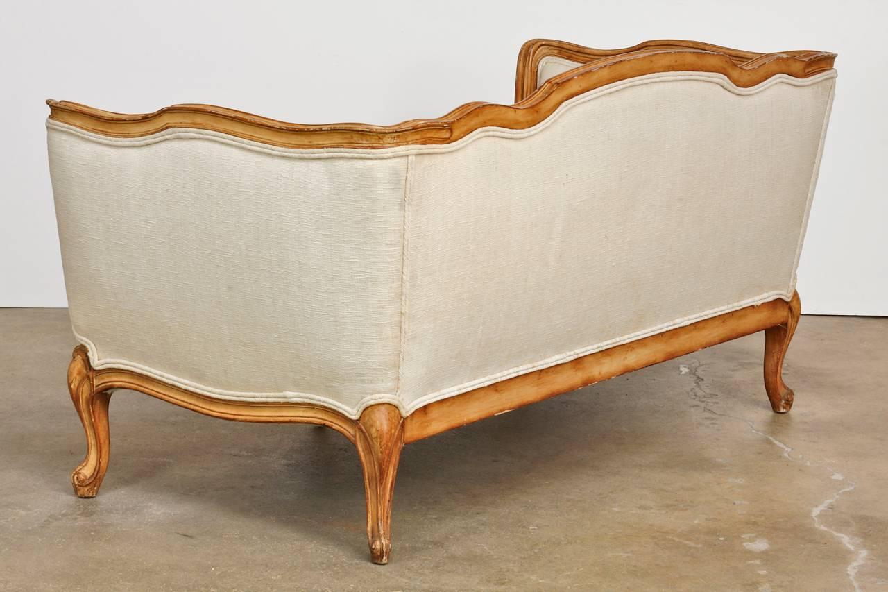 French Louis XV Style Canape Settee In Good Condition In Rio Vista, CA