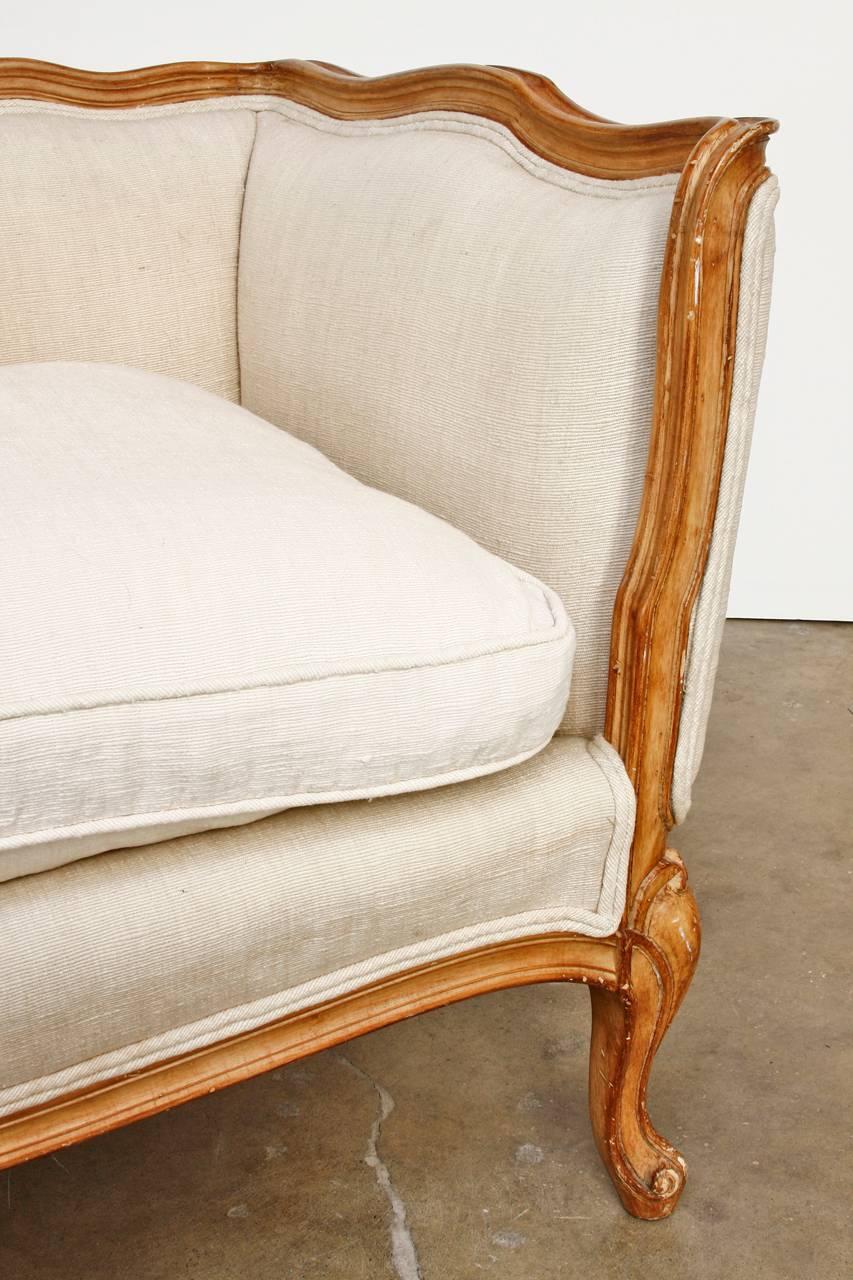 Wood French Louis XV Style Canape Settee