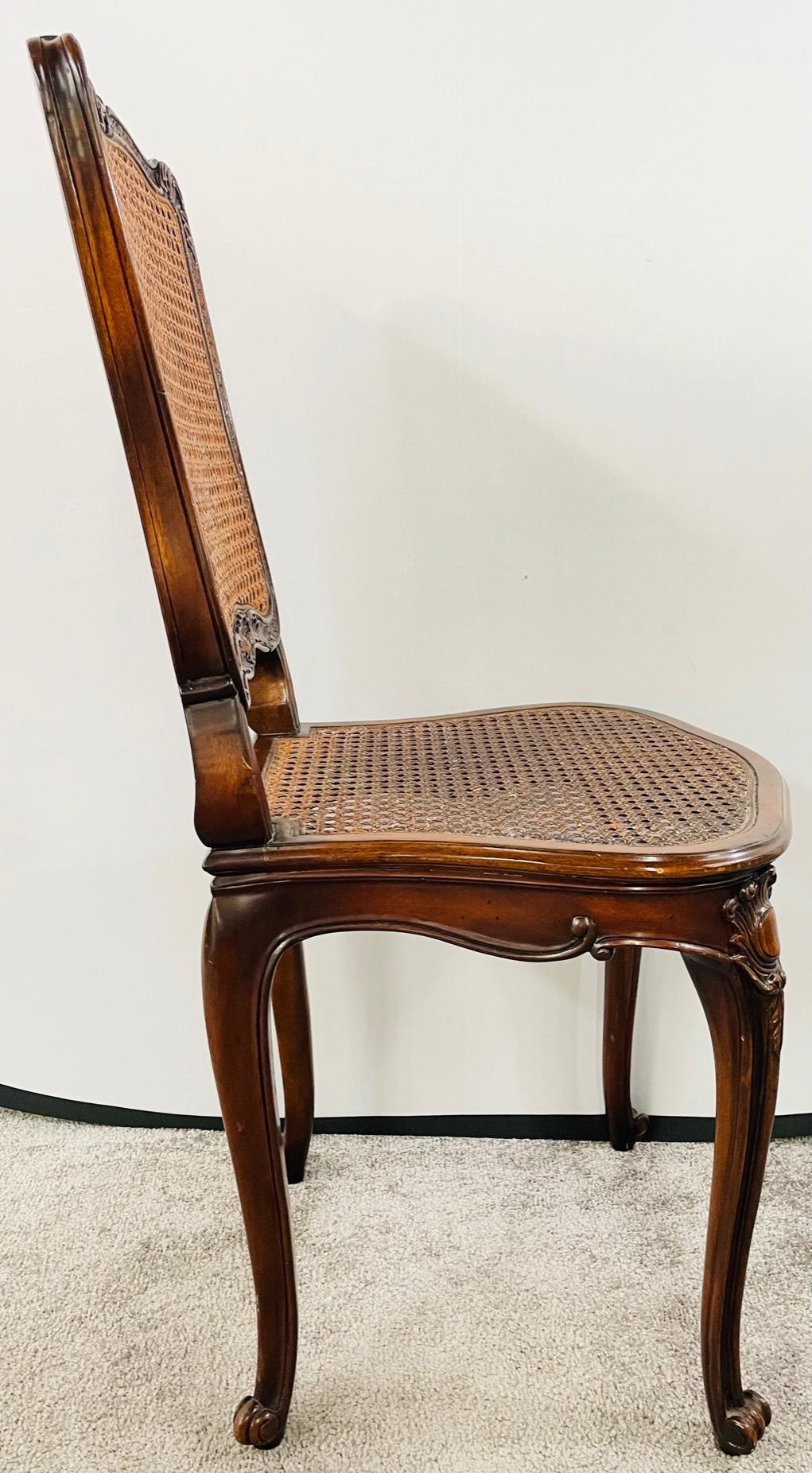 French Louis XV Style Caned Chair, a Set of 4 10