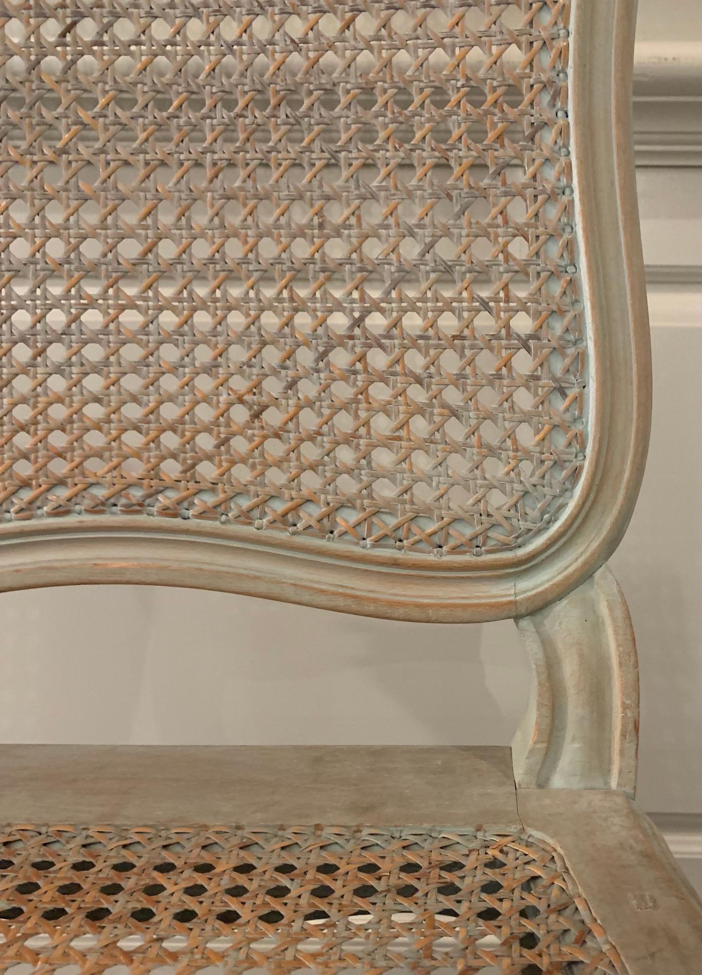 Französische Schilfrohrstühle im Louis-XV-Stil, Sechser-Set, Set im Angebot 4