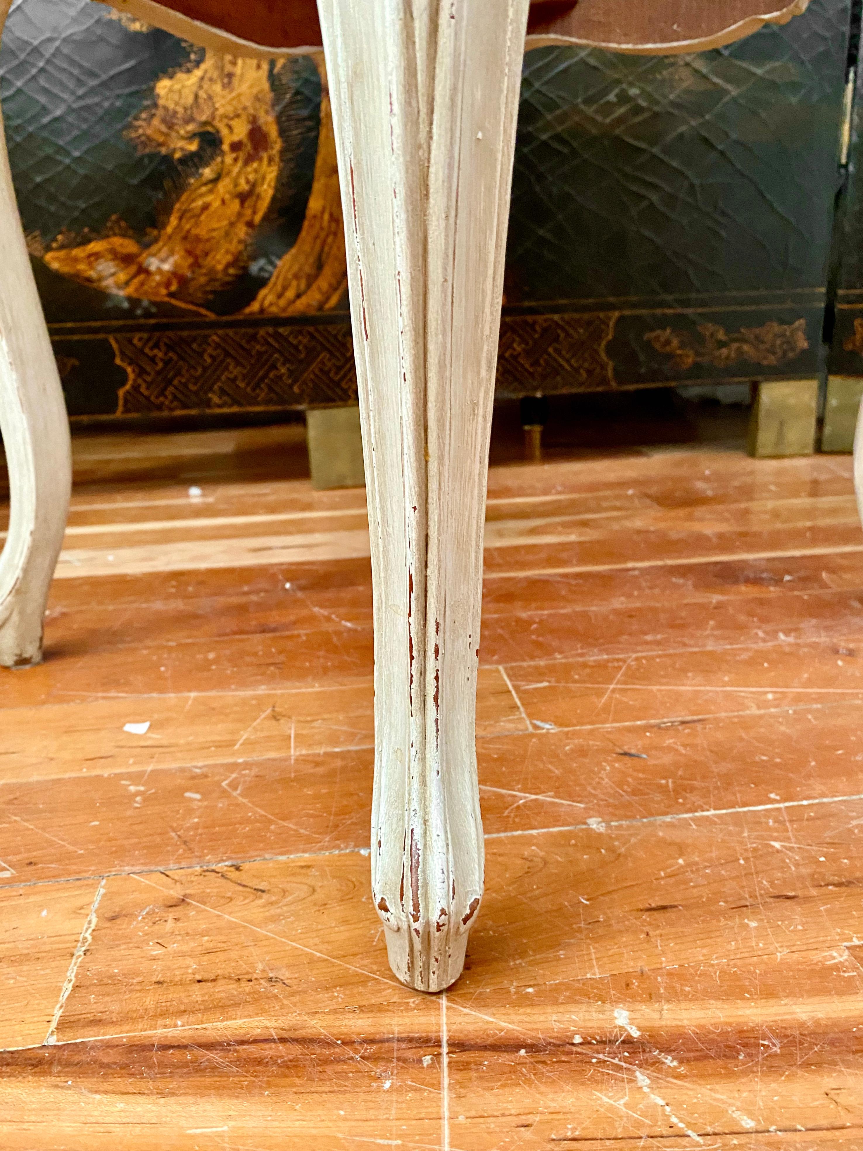 Set di sei sedie a canne in stile Louis XV, francese in vendita 4