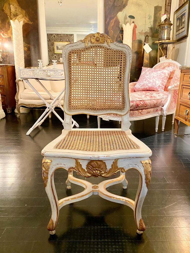 French, Louis XV Style caned Chairs, Set of Six In Good Condition For Sale In Montreal, Quebec