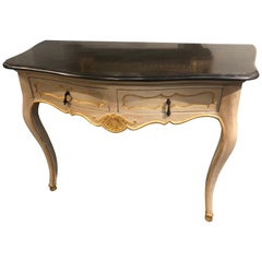 French Louis XV Style Carved and Parcel Gilt Console