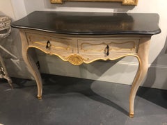 French Louis XV Style Carved and Parcel Gilt Console