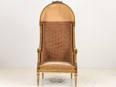 French Louis XV Style Carved Balloon Porters Chair, 19th Century