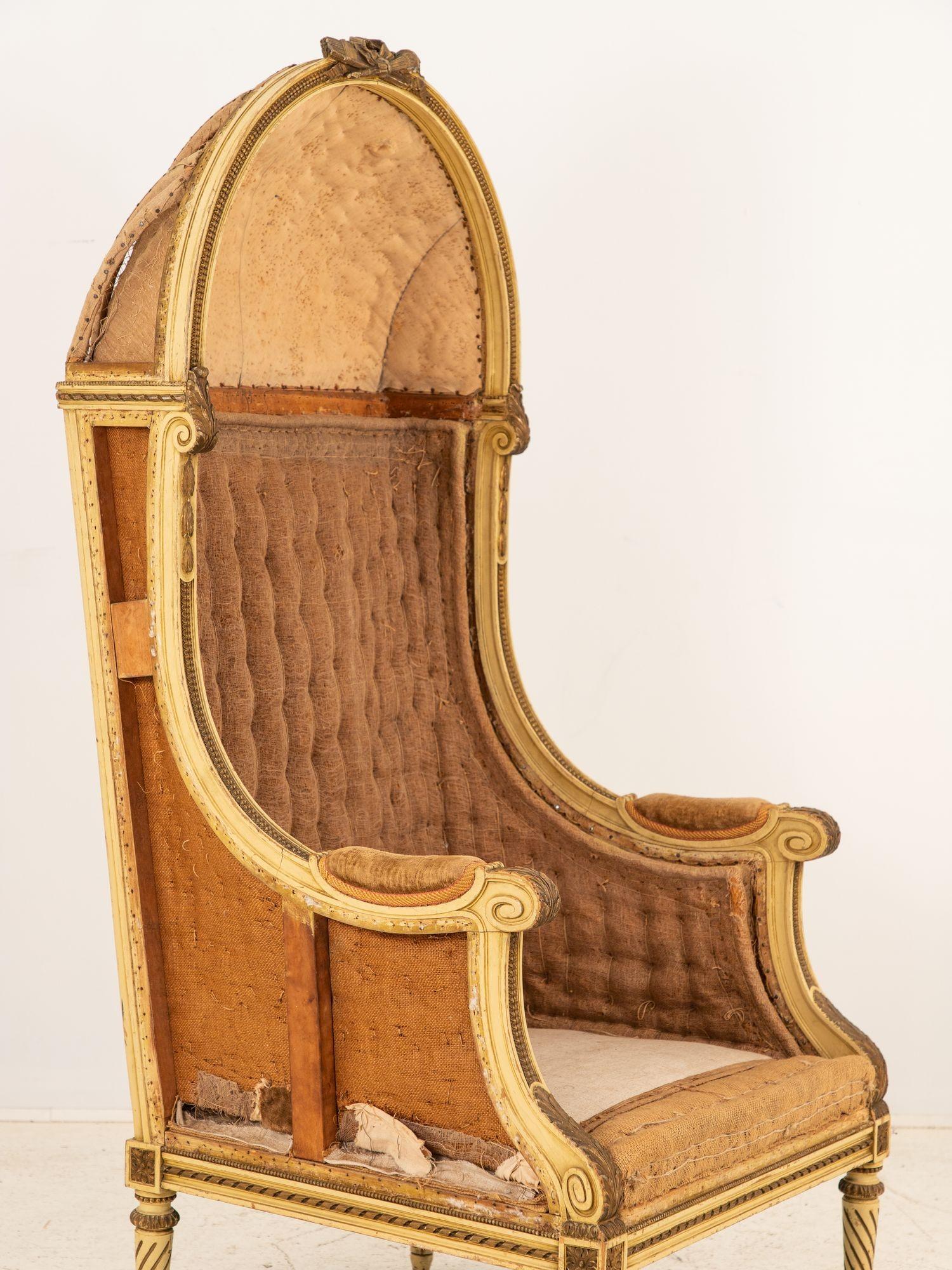 Französischer geschnitzter Ballonporters-Stuhl im Louis-XV-Stil, 19. Jahrhundert im Angebot 3