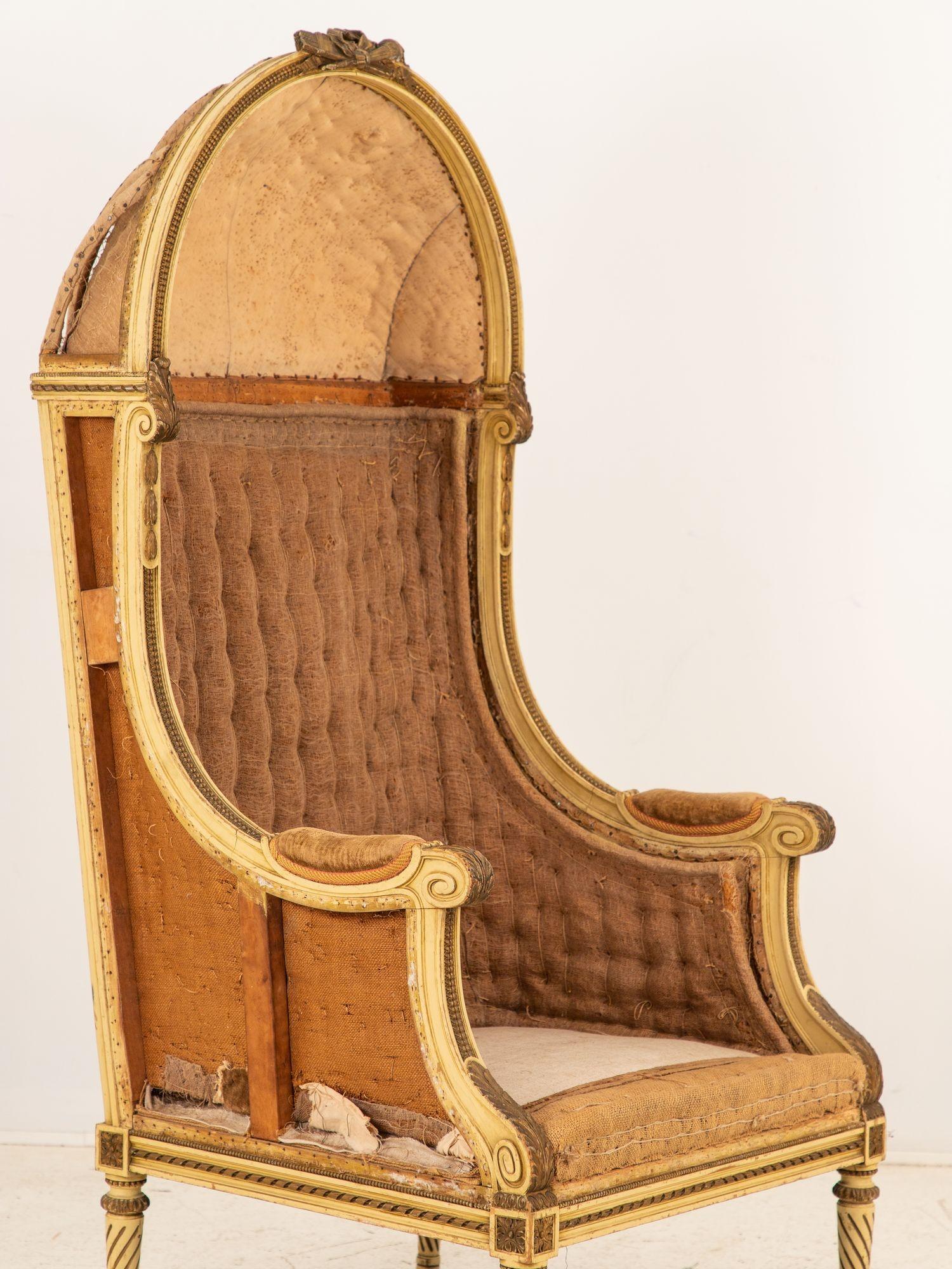 Chaise de porteurs de ballons sculptée de style Louis XV, 19ème siècle en vente 3