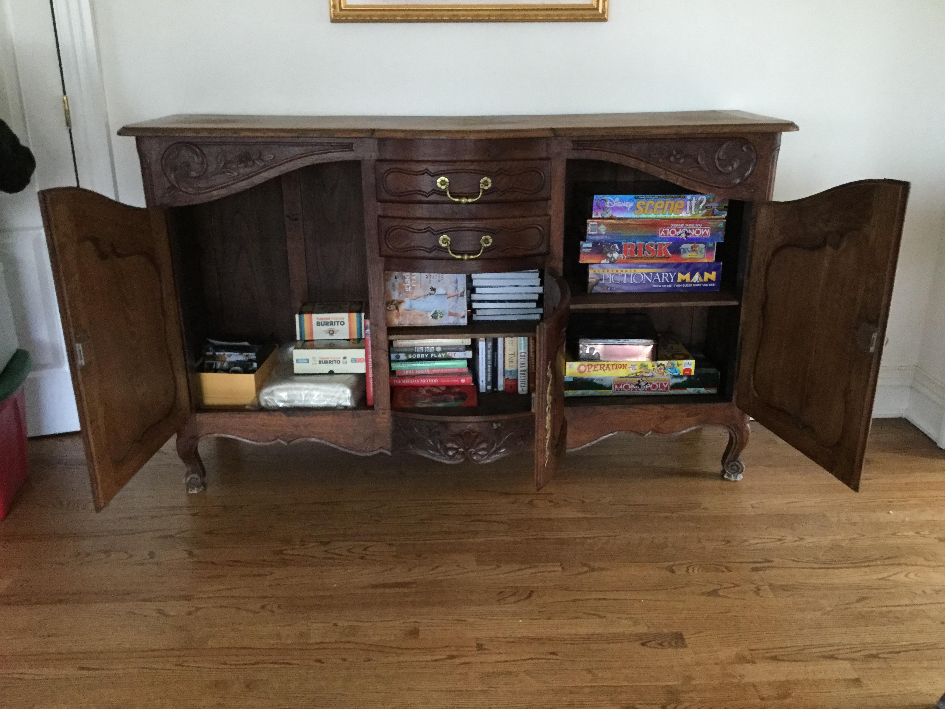 French Louis XV Style Carved Oak Sideboard 3