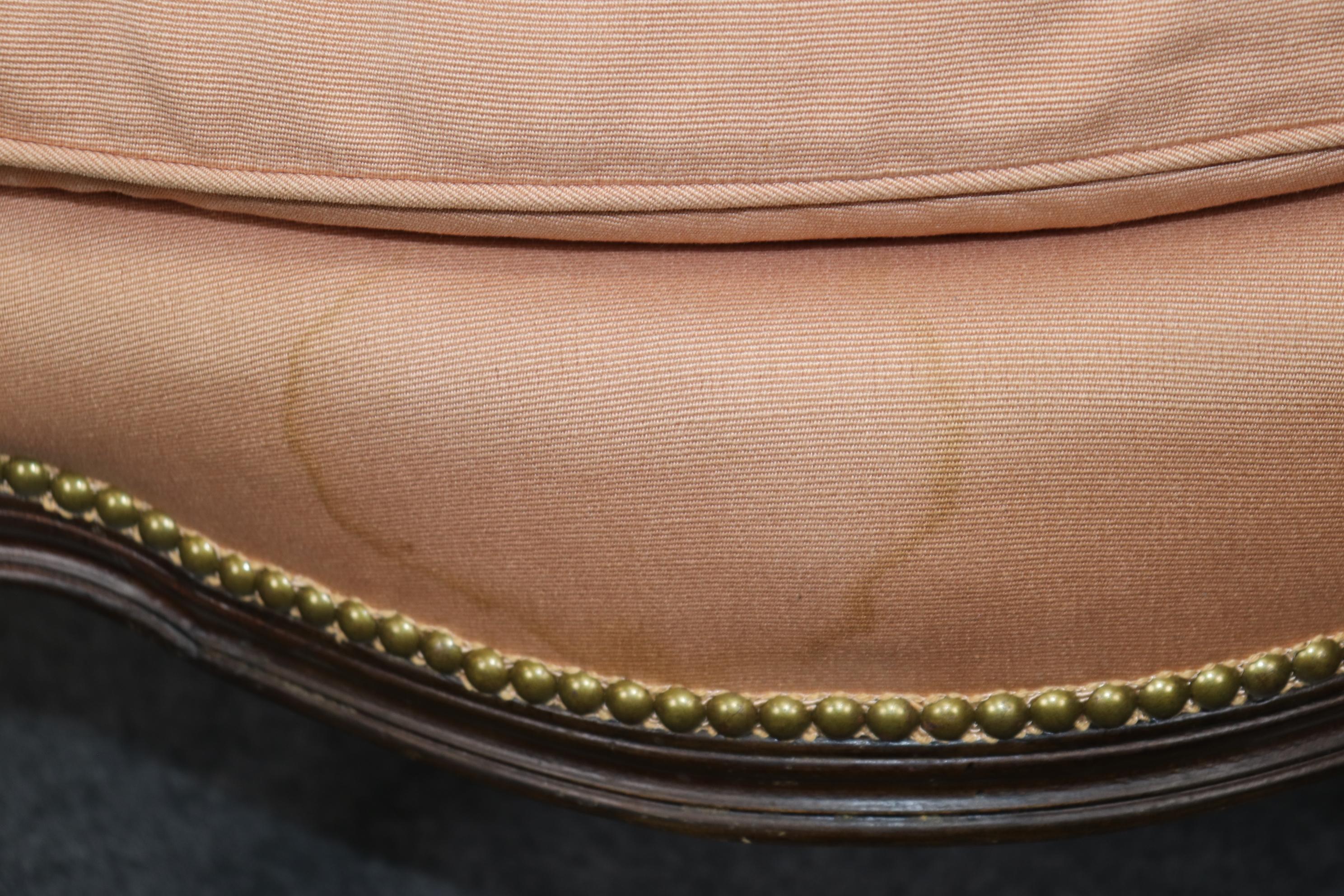 French Louis XV Style Carved Upholstered Bergere Chair For Sale 5
