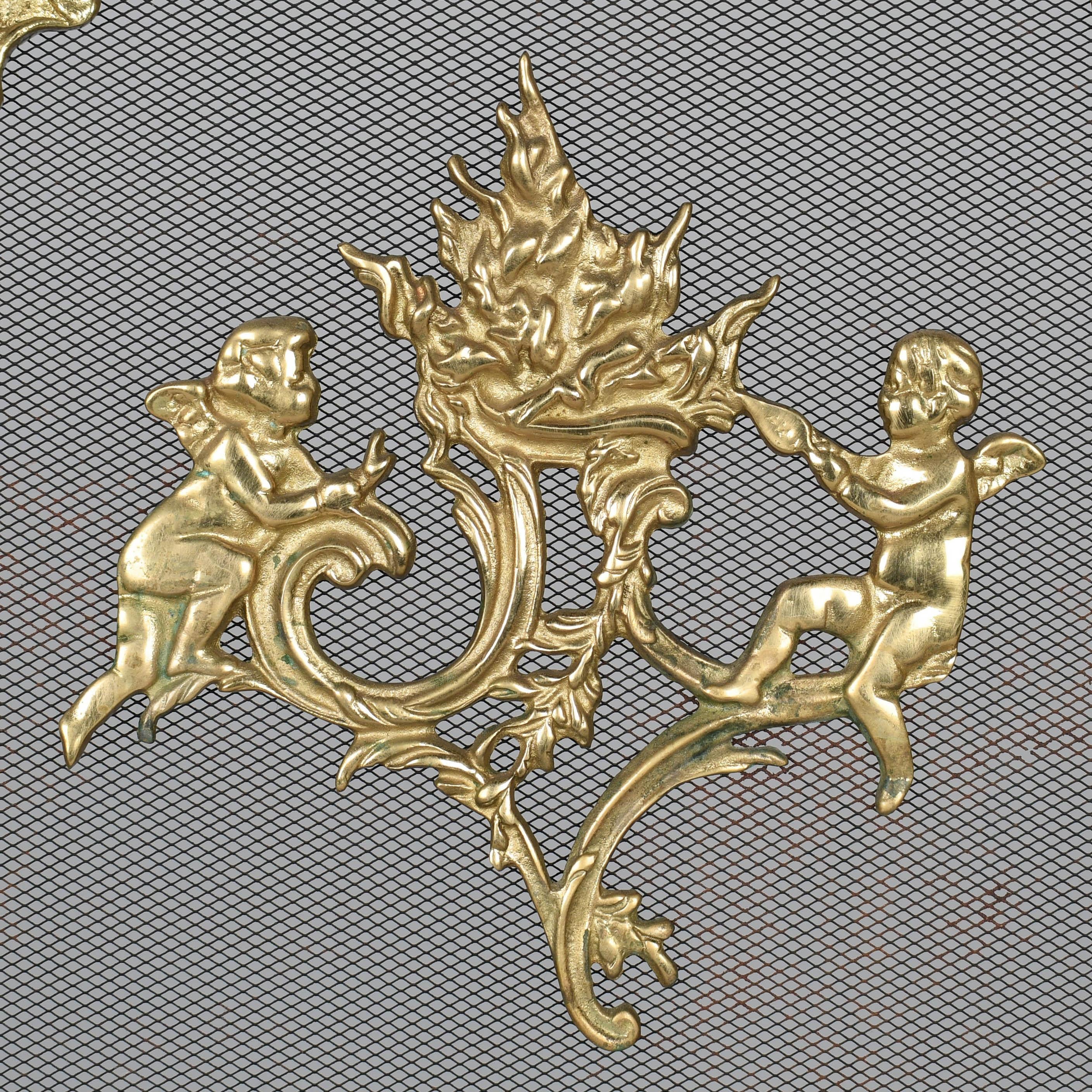 20ième siècle Pare-feu français de style Louis XV en bronze moulé en vente