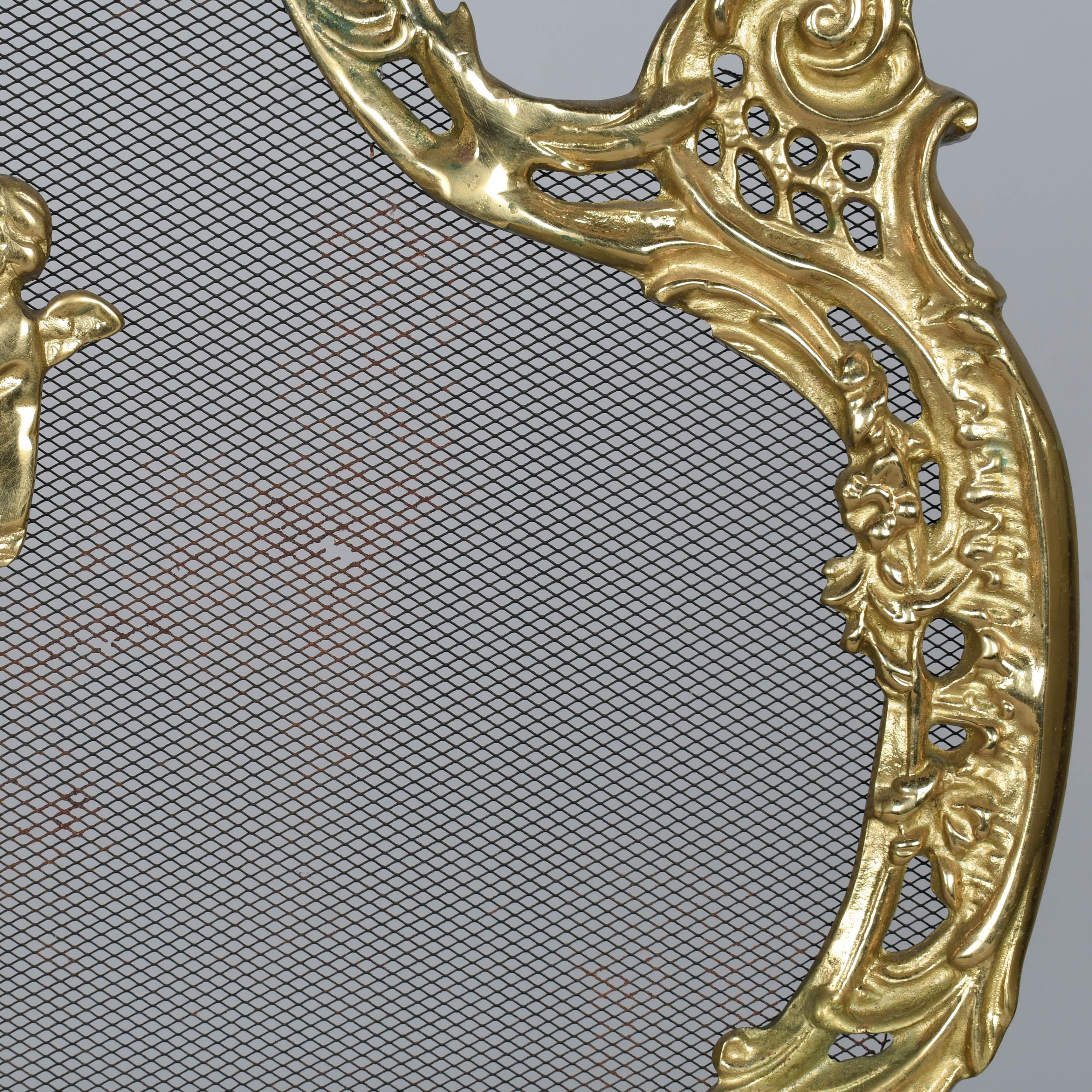 Bronze Pare-feu français de style Louis XV en bronze moulé en vente