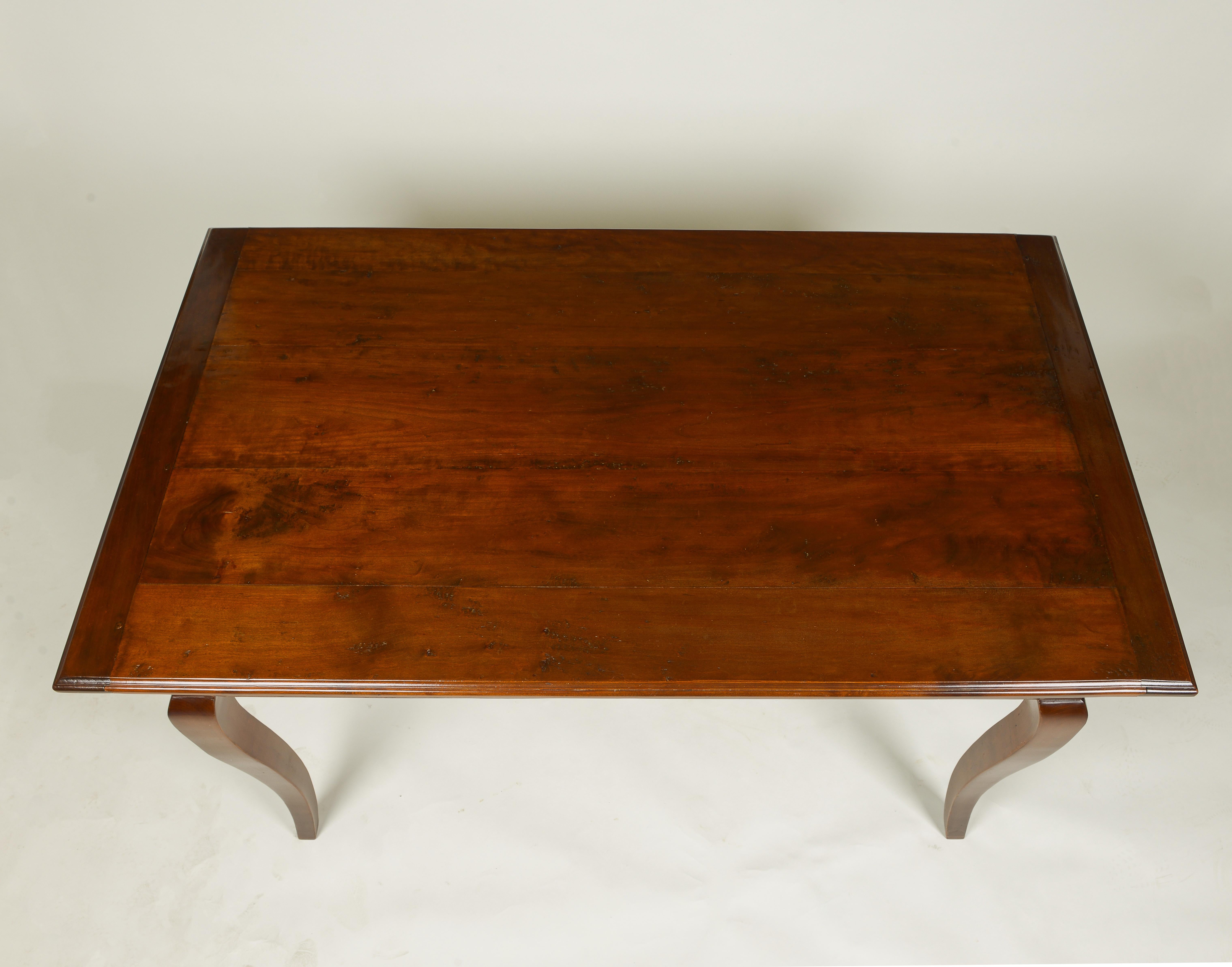French Louis XV Style Cherry Farm Table For Sale 1
