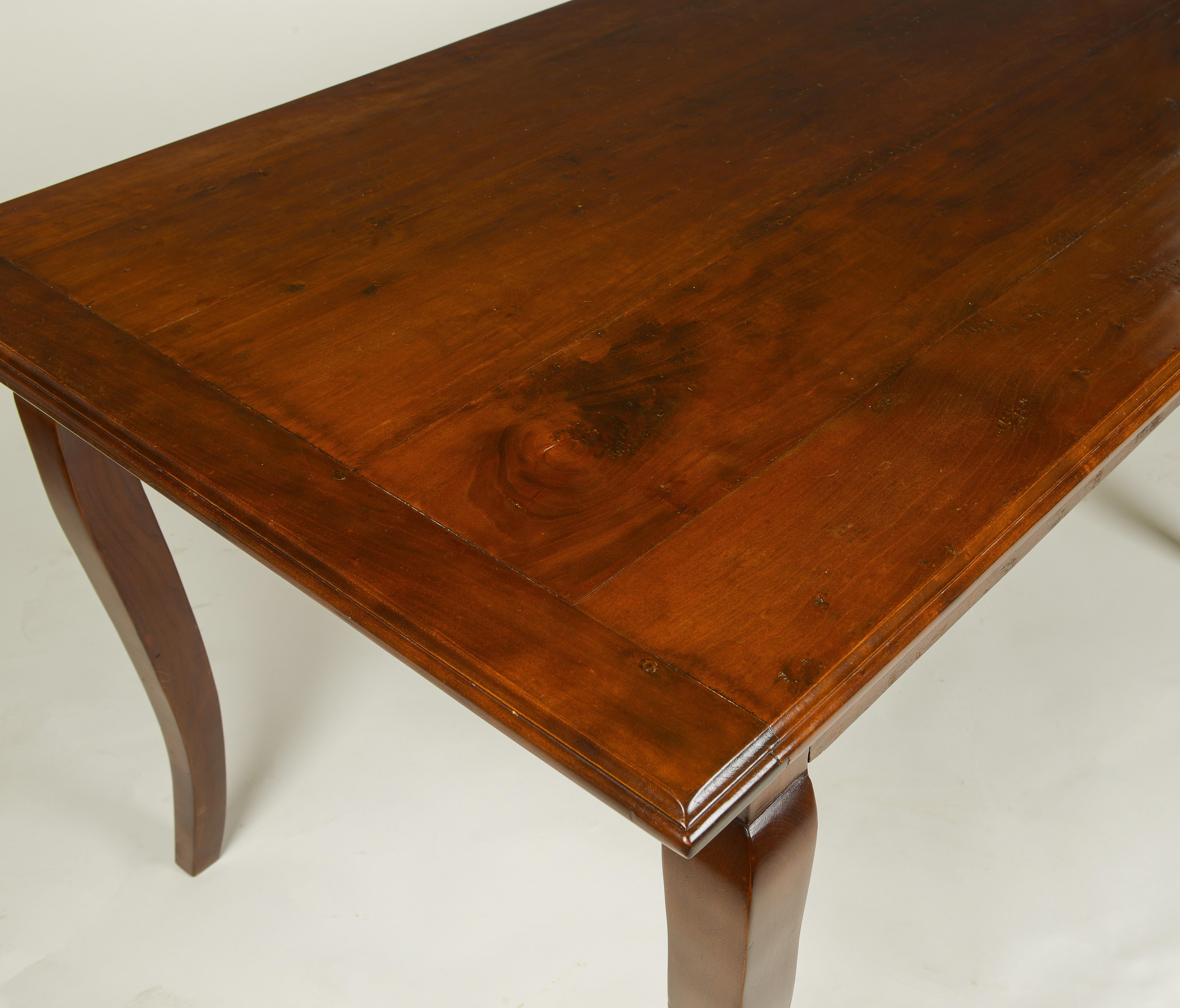 French Louis XV Style Cherry Farm Table For Sale 2