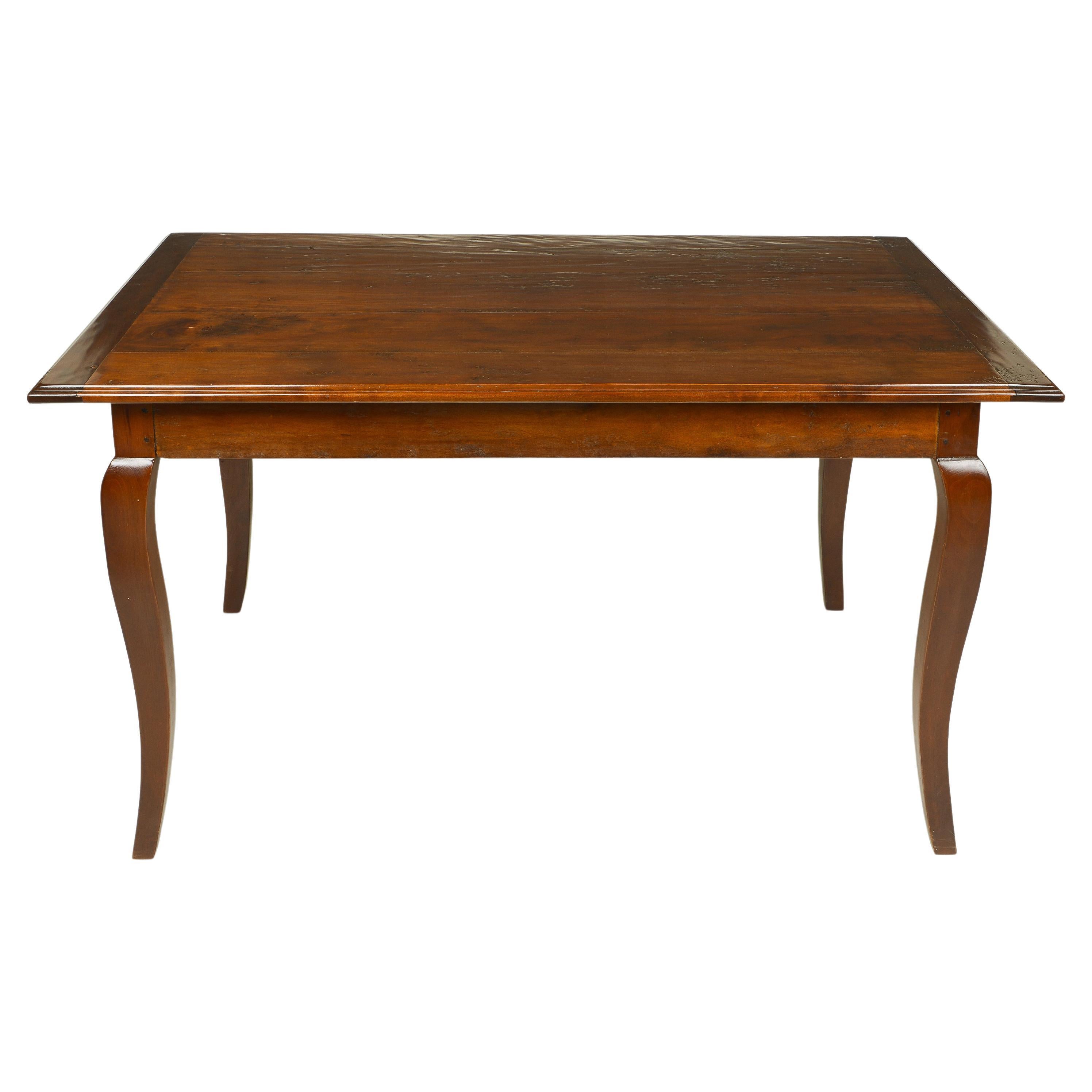 French Louis XV Style Cherry Farm Table For Sale