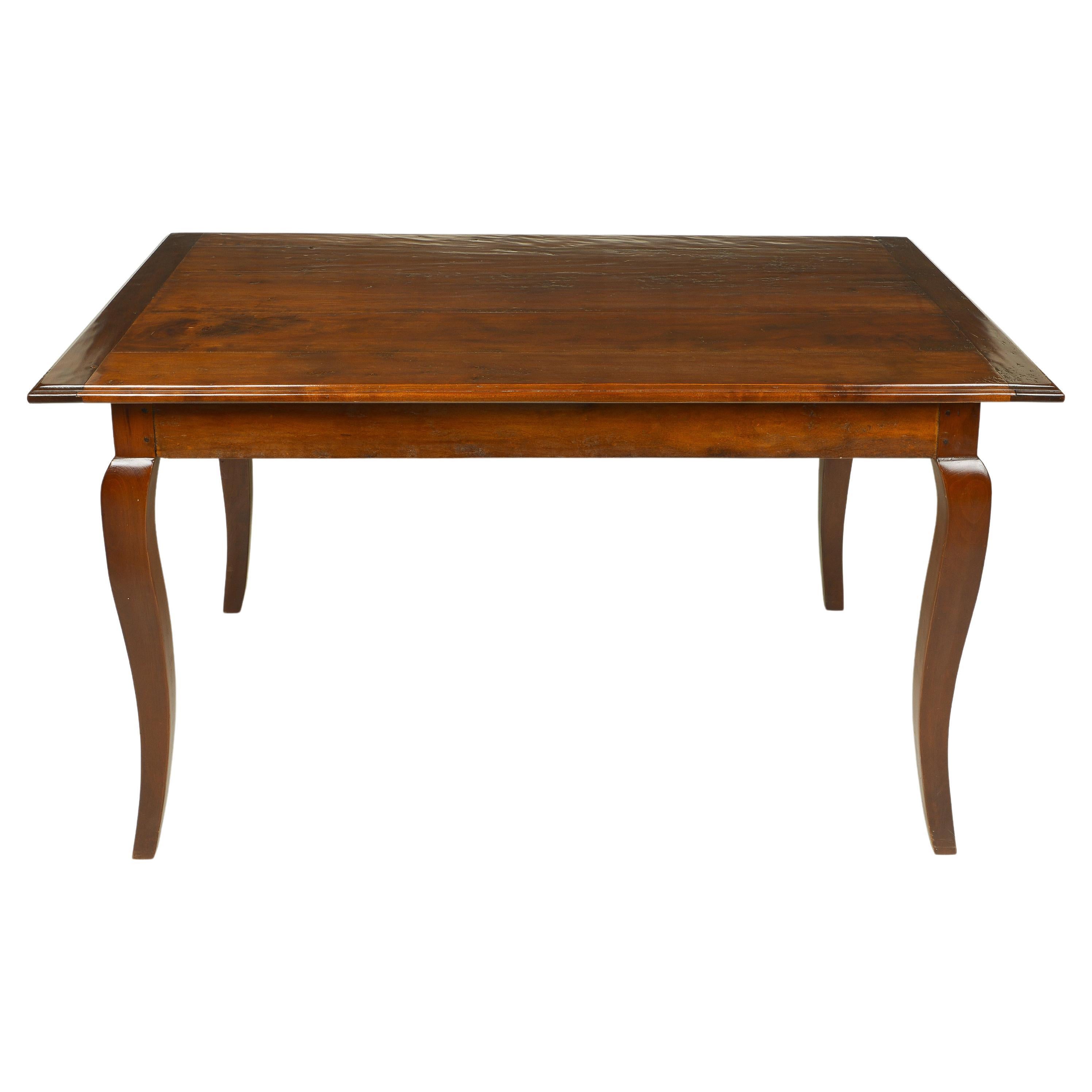 French Louis XV Style Cherry Farm Table