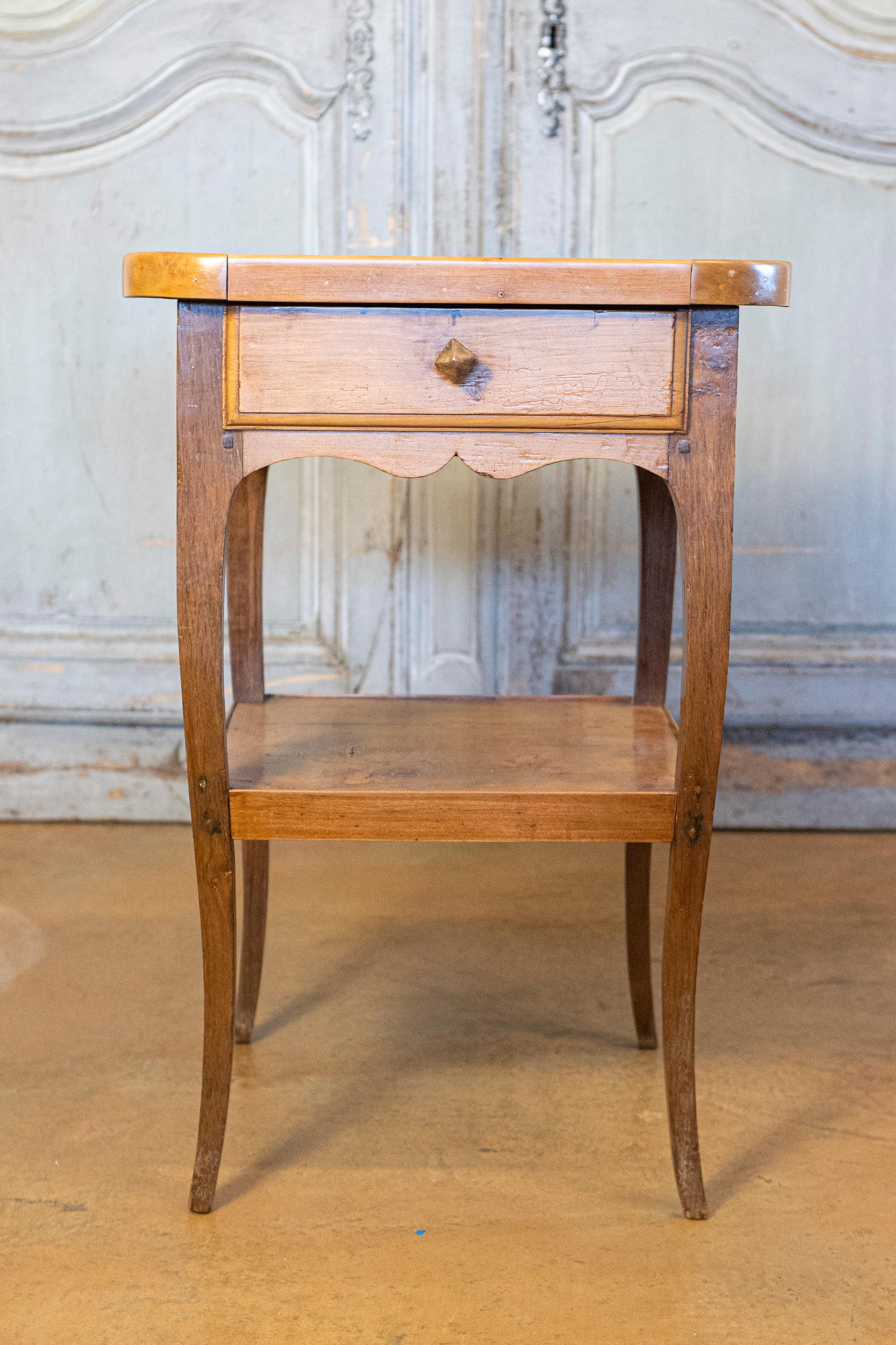 Francese Rafraîchissoir francese in ciliegio in stile Luigi XV con piano in marmo rosso, 1850 circa in vendita