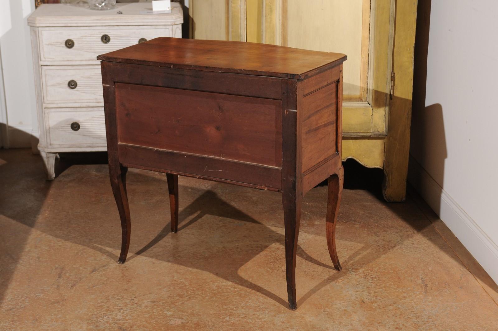 French Louis XV Style Cherry Two-Drawer Commode with Cabriole Legs, circa 1830 5