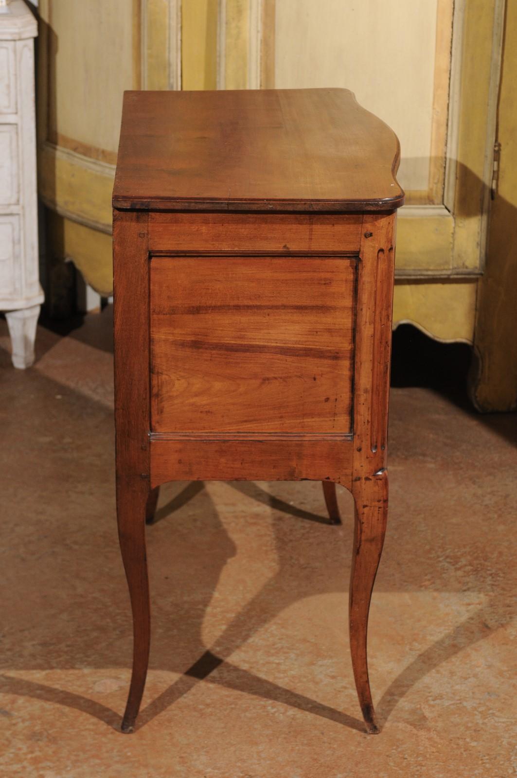 French Louis XV Style Cherry Two-Drawer Commode with Cabriole Legs, circa 1830 4