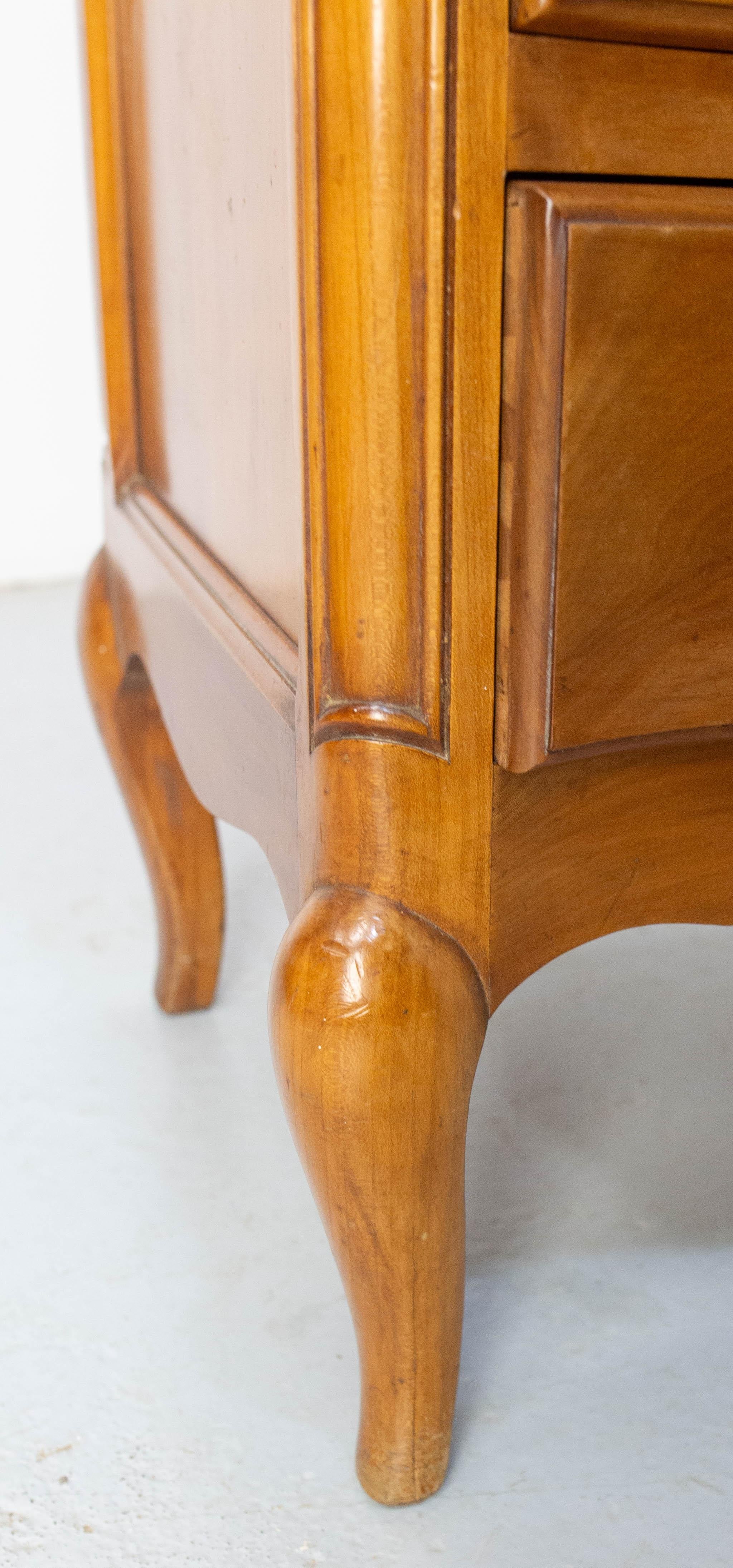 Cassettiera Commode Semainier in legno di ciliegio in stile Luigi XV, 1980 ca. in vendita 6