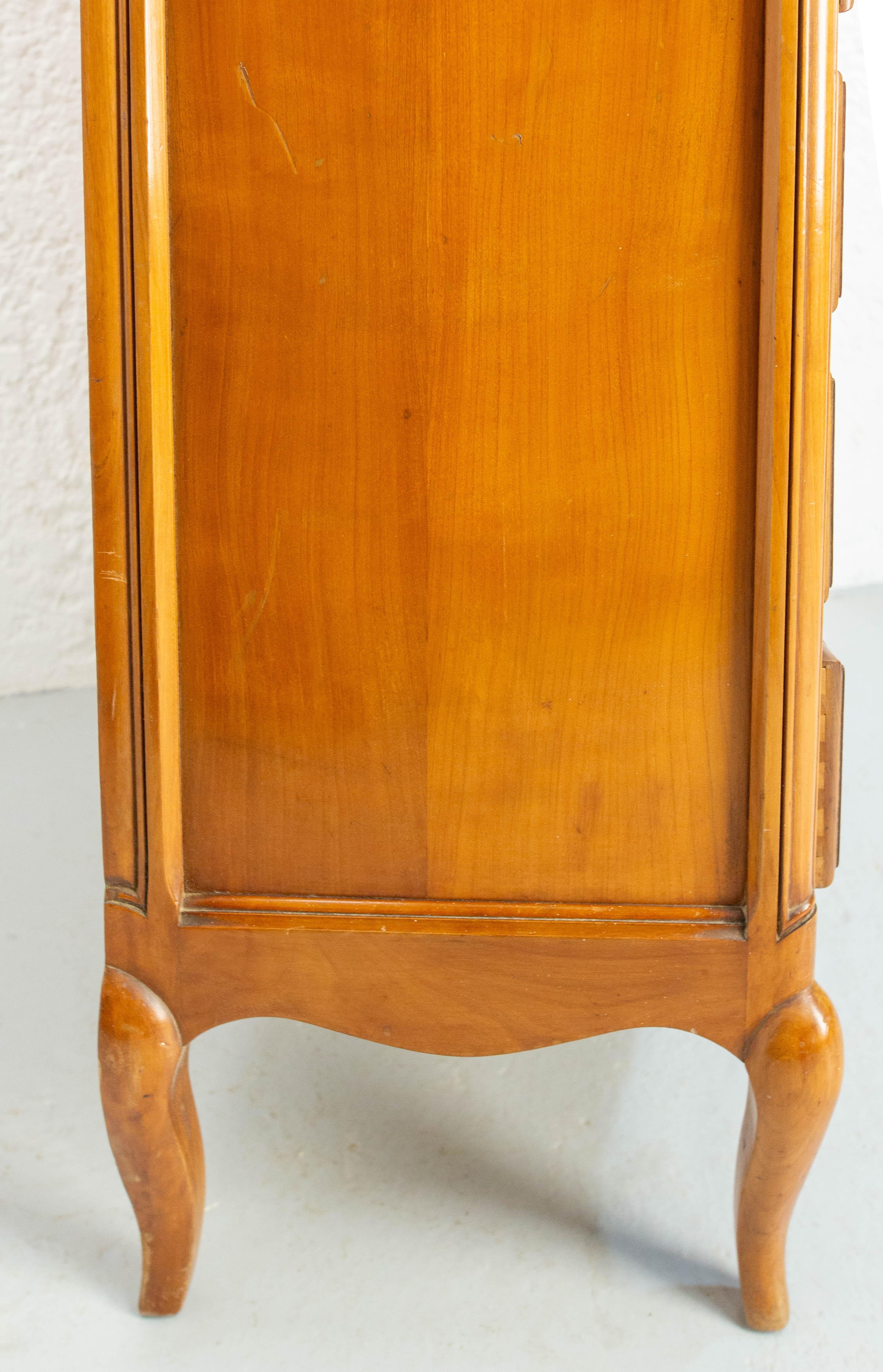 Cassettiera Commode Semainier in legno di ciliegio in stile Luigi XV, 1980 ca. in vendita 8