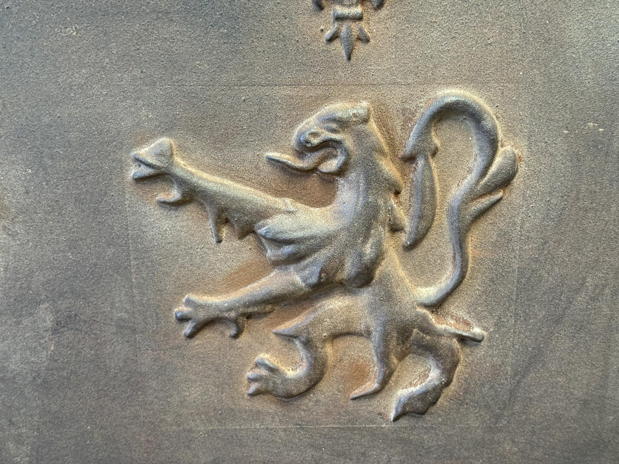 French Louis XV Style 'Coat of Arms' Fireback / Backsplash, 20th Century In Good Condition For Sale In Amerongen, Amerongen