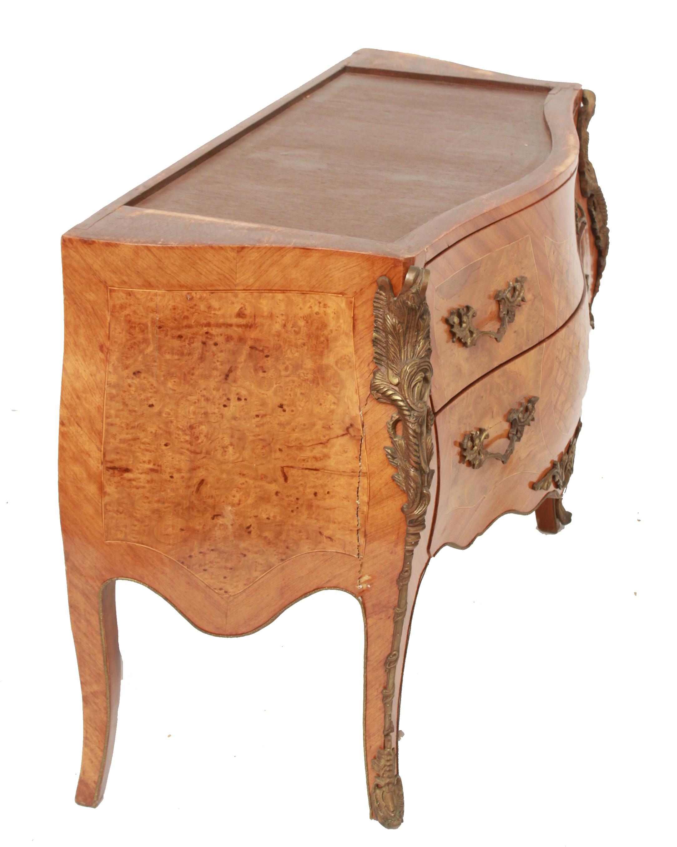 20th Century French Louis XV Style Commode with Green Marble Top