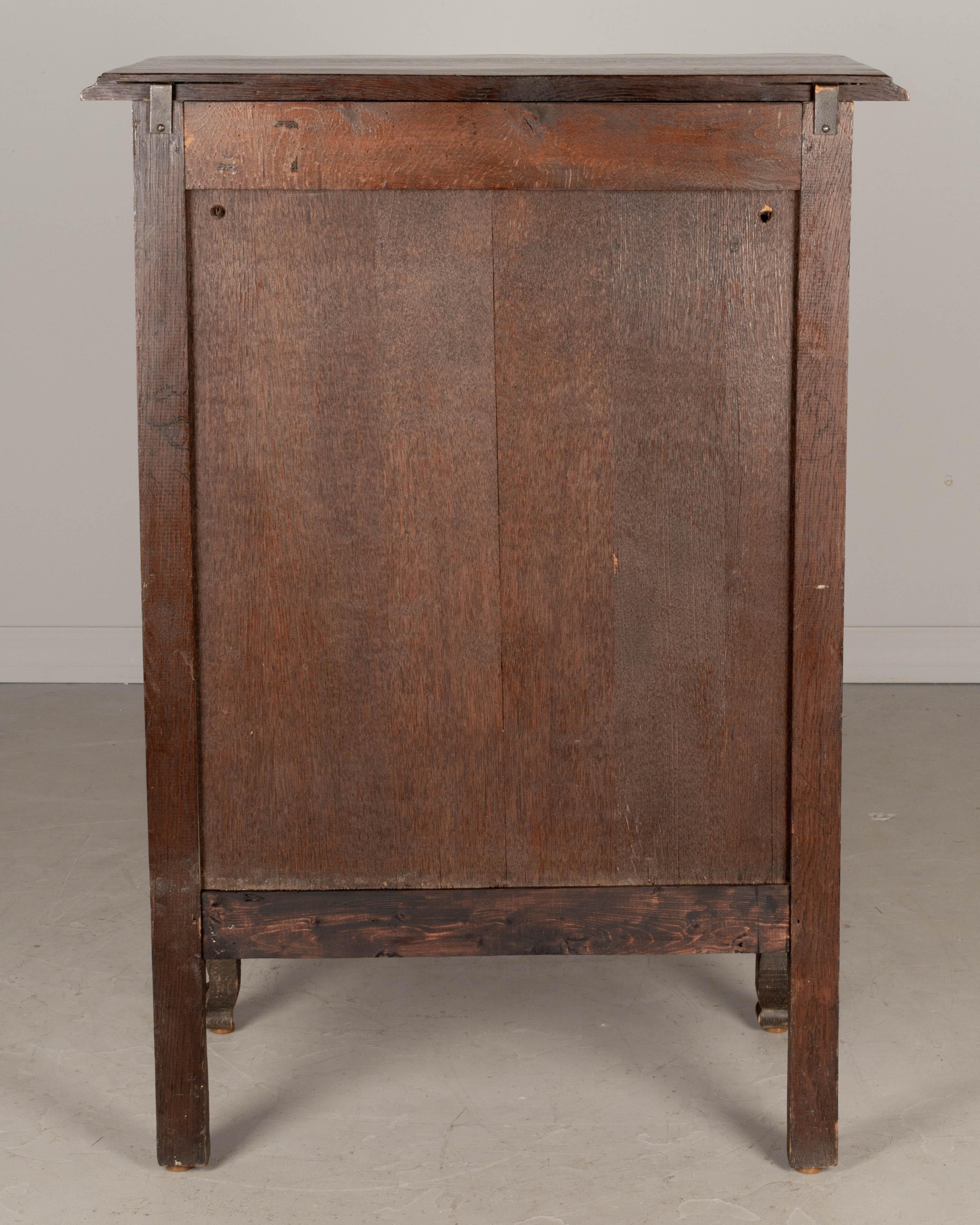 Oak French Louis XV Style Confiturier or Single Door Cabinet For Sale