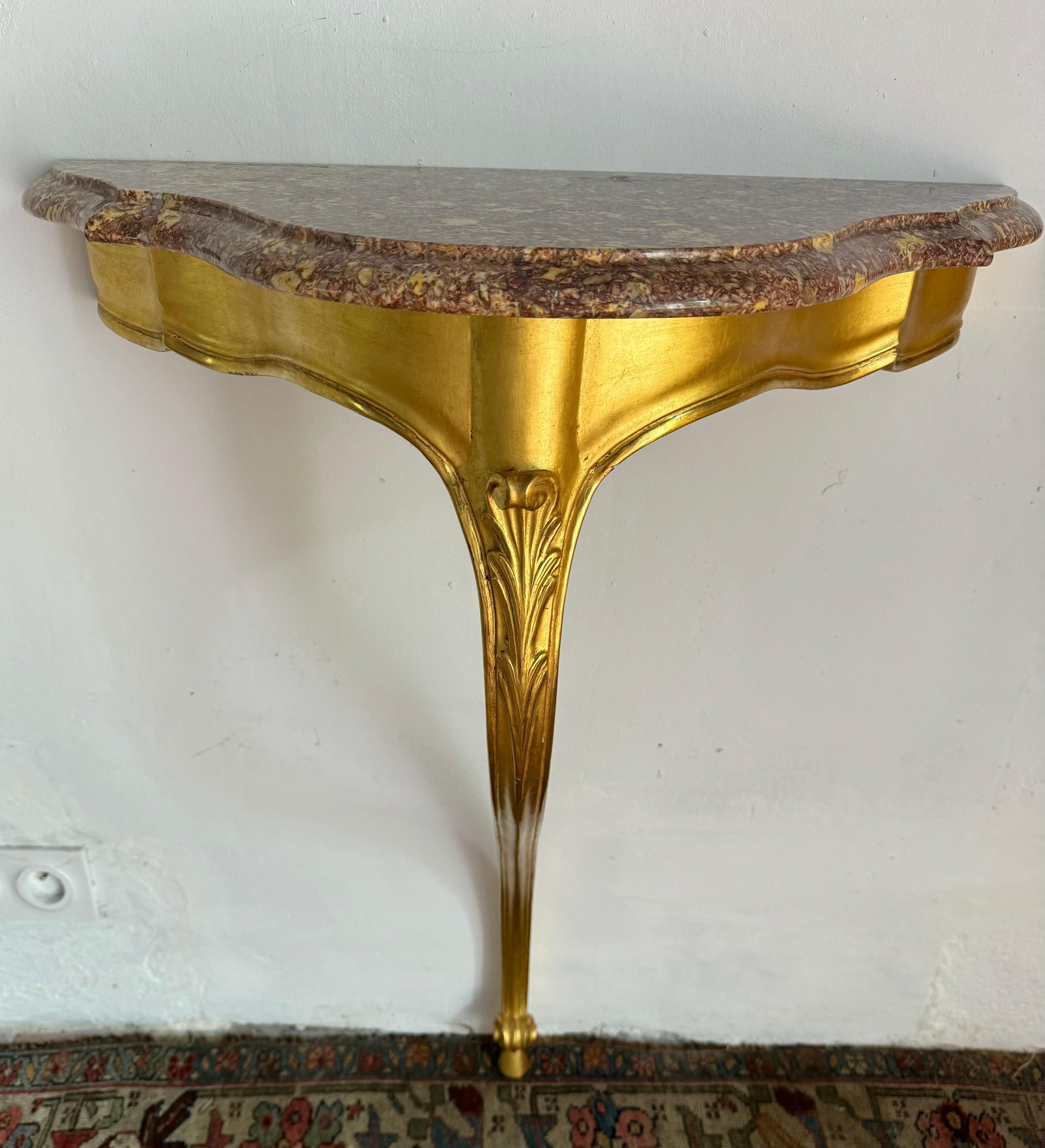 Mid-Century Modern French Louis XV style console table For Sale