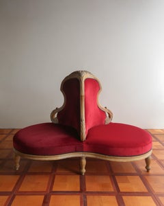 Divanetto da salotto in stile Luigi XV francese