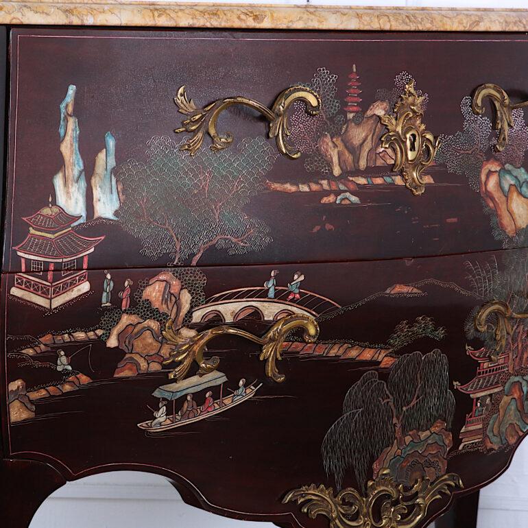 20th Century French Louis XV Style Coromandel Lacquer Ormolu Mounted Commode