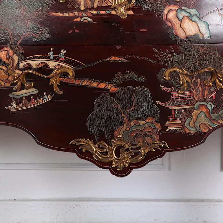 French Louis XV Style Coromandel Lacquer Ormolu Mounted Commode 1