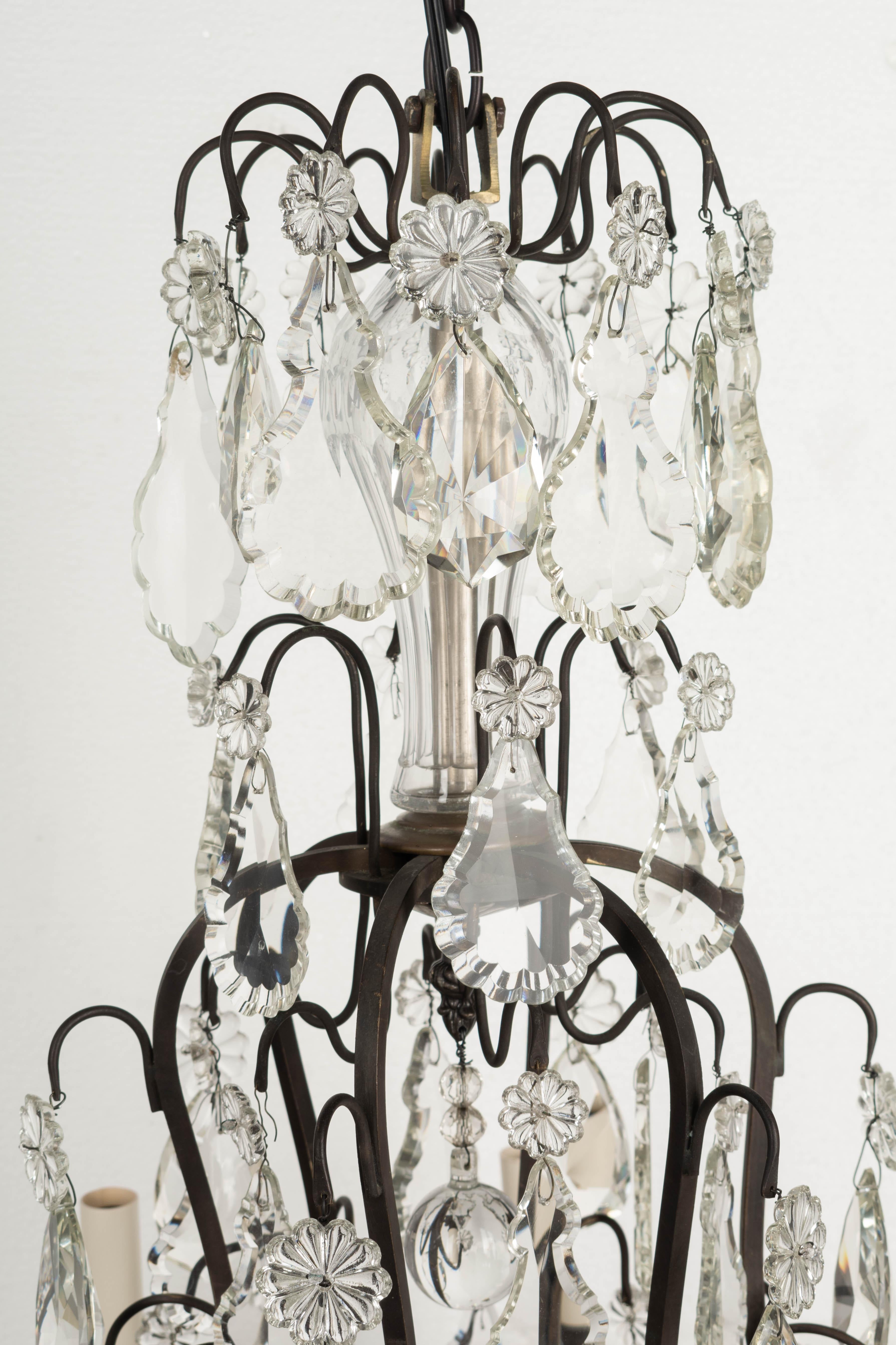 French Louis XV Style Crystal Chandelier For Sale 5