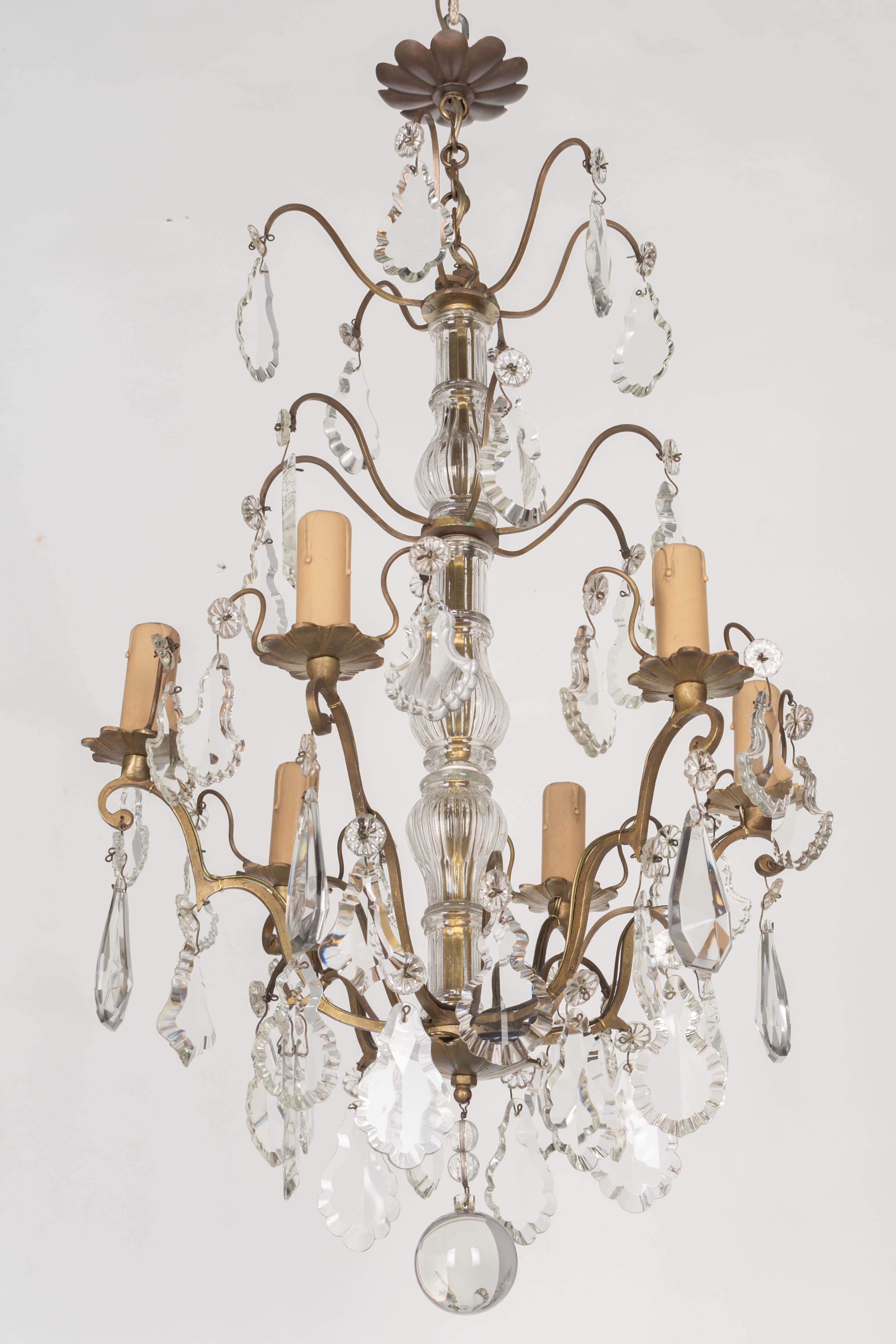 French Louis XV Style Crystal Chandelier For Sale 5