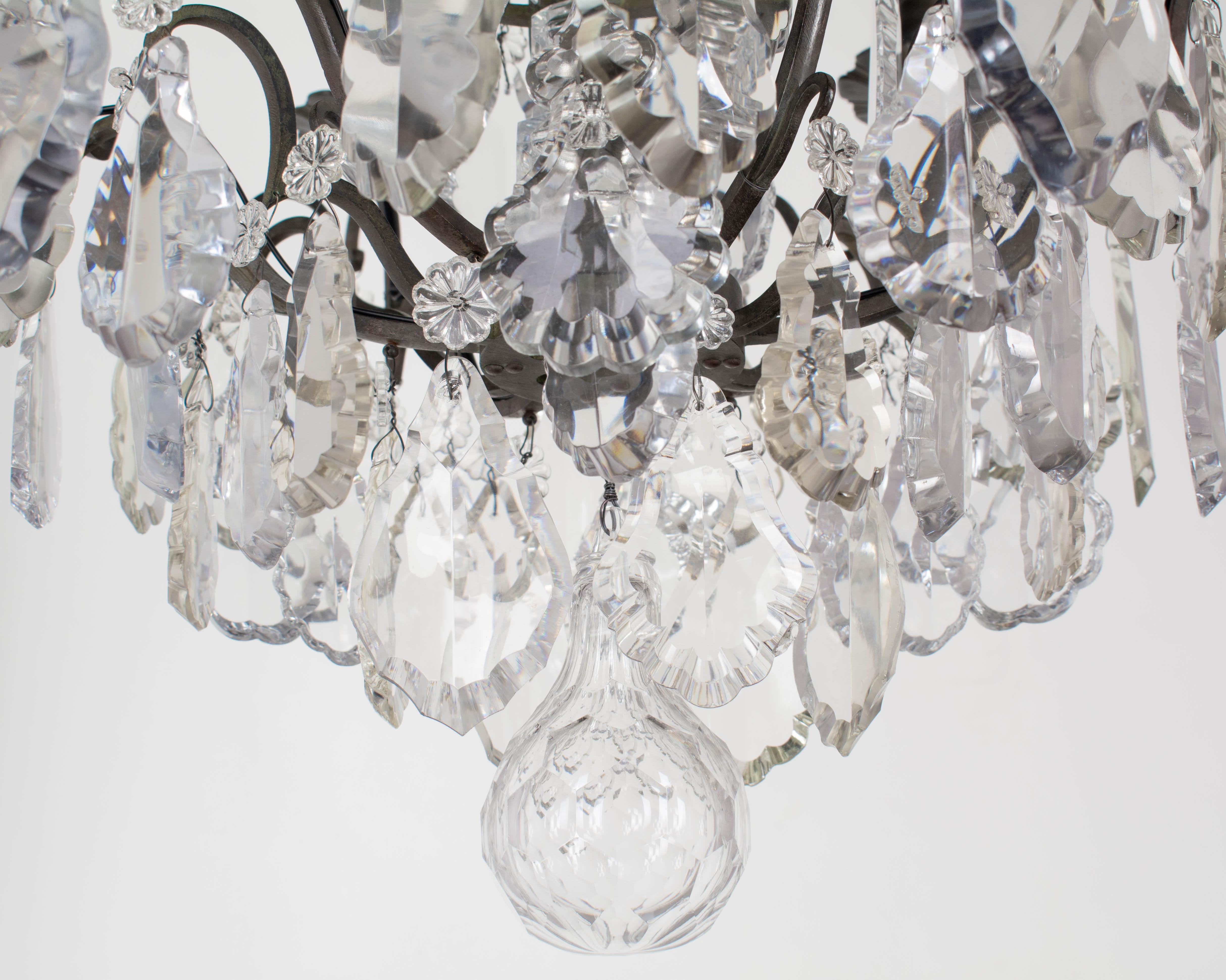 French Louis XV Style Crystal Chandelier For Sale 5