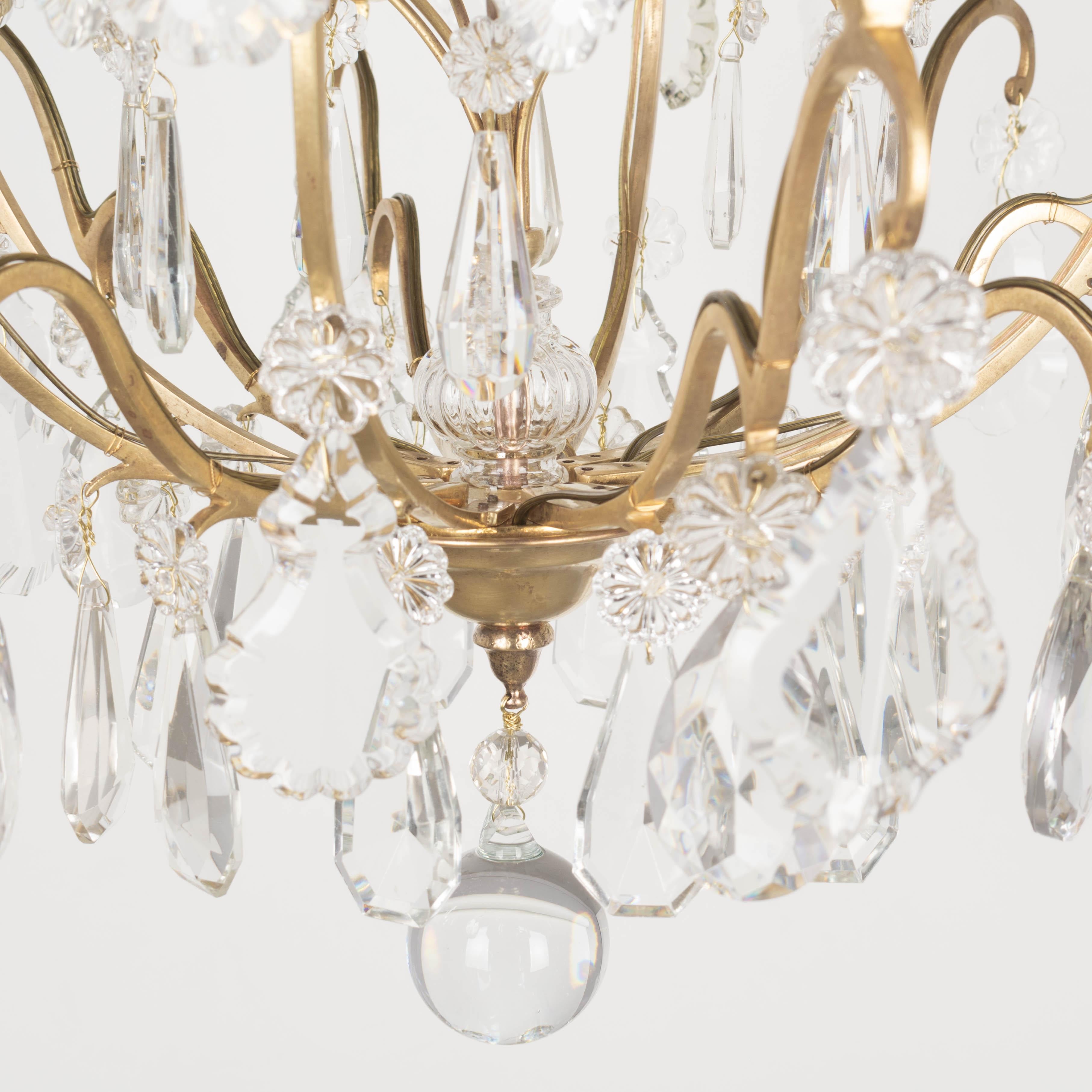 French Louis XV Style Crystal Chandelier 6