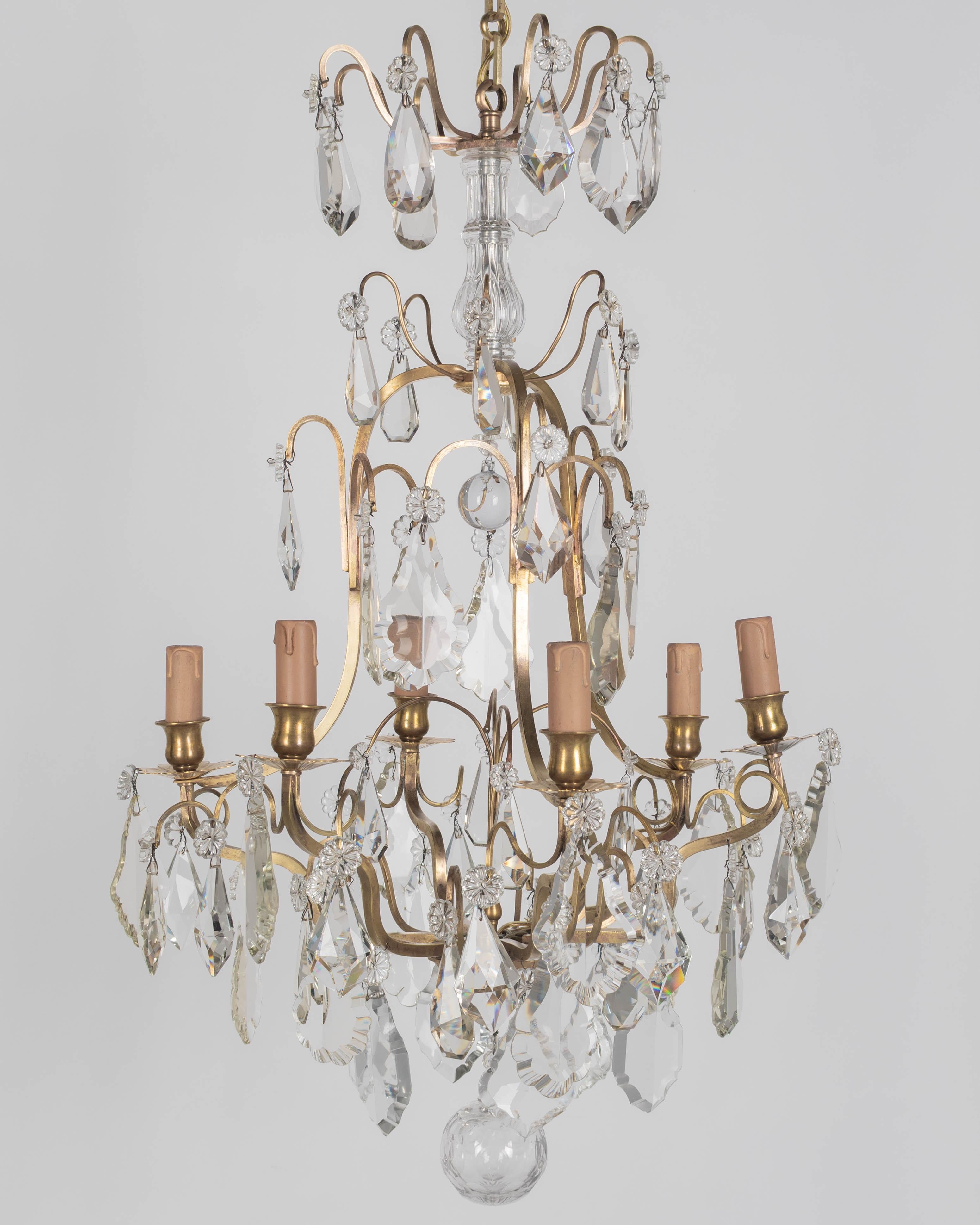 French Louis XV Style Crystal Chandelier For Sale 6