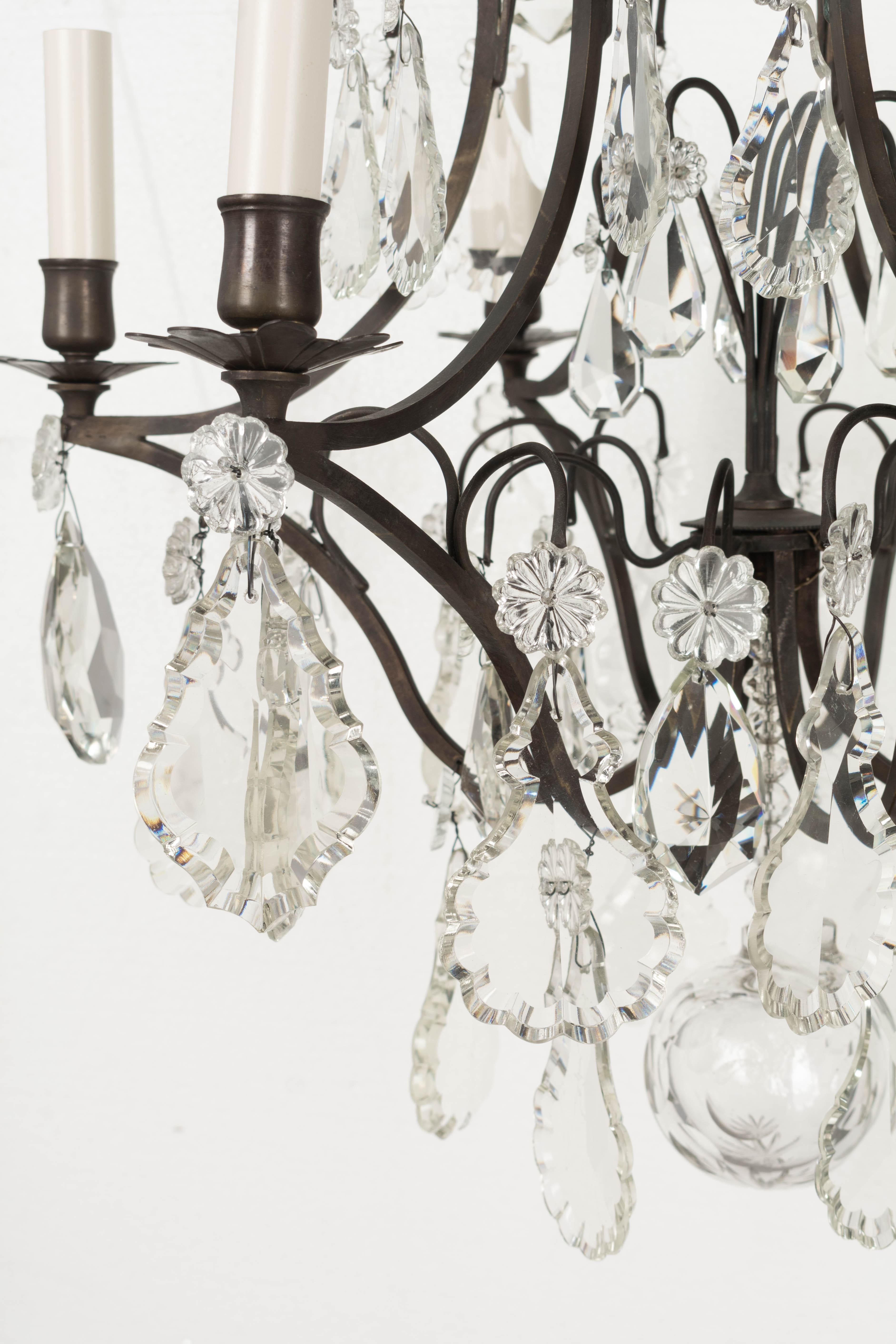 French Louis XV Style Crystal Chandelier For Sale 8