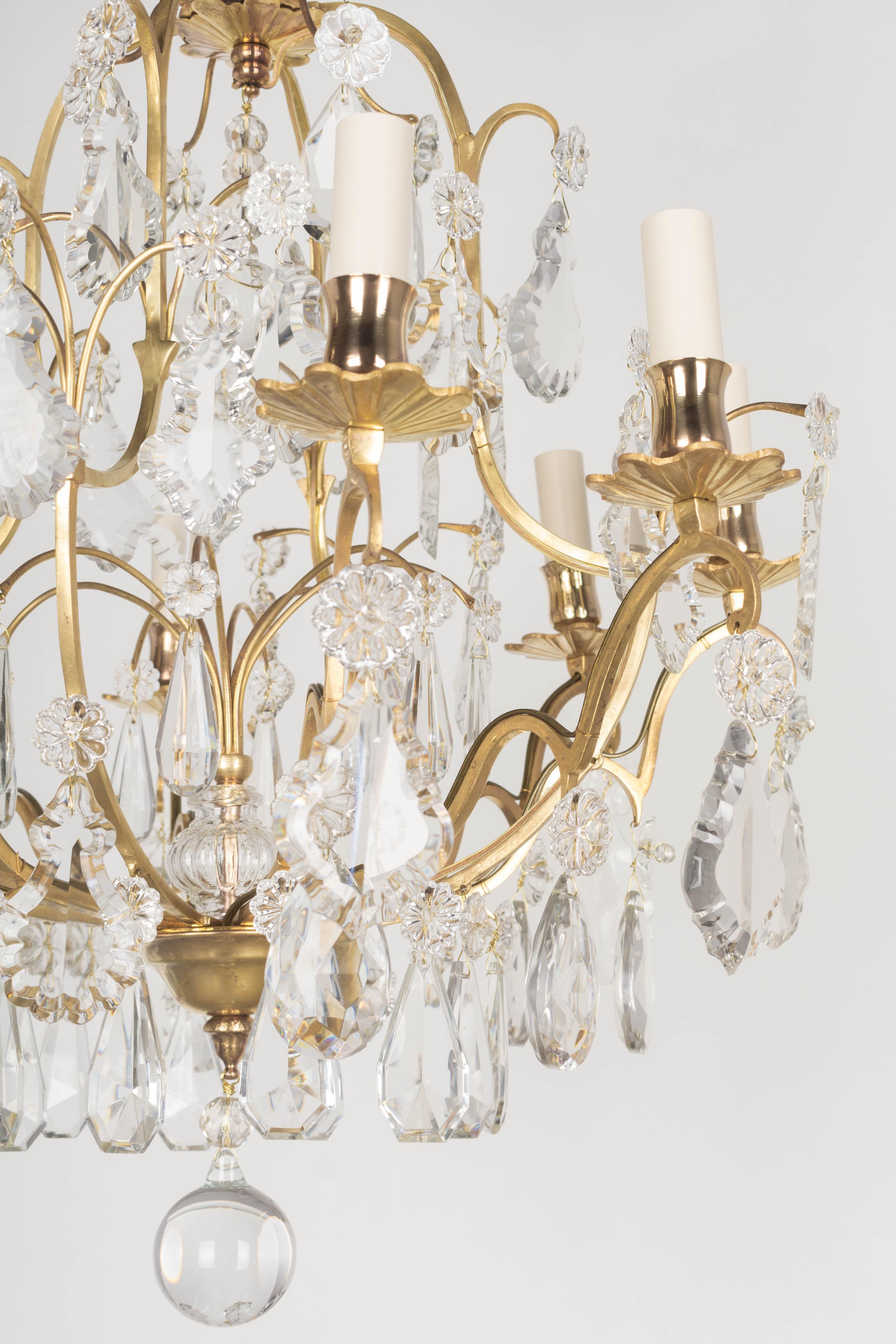 French Louis XV Style Crystal Chandelier 7