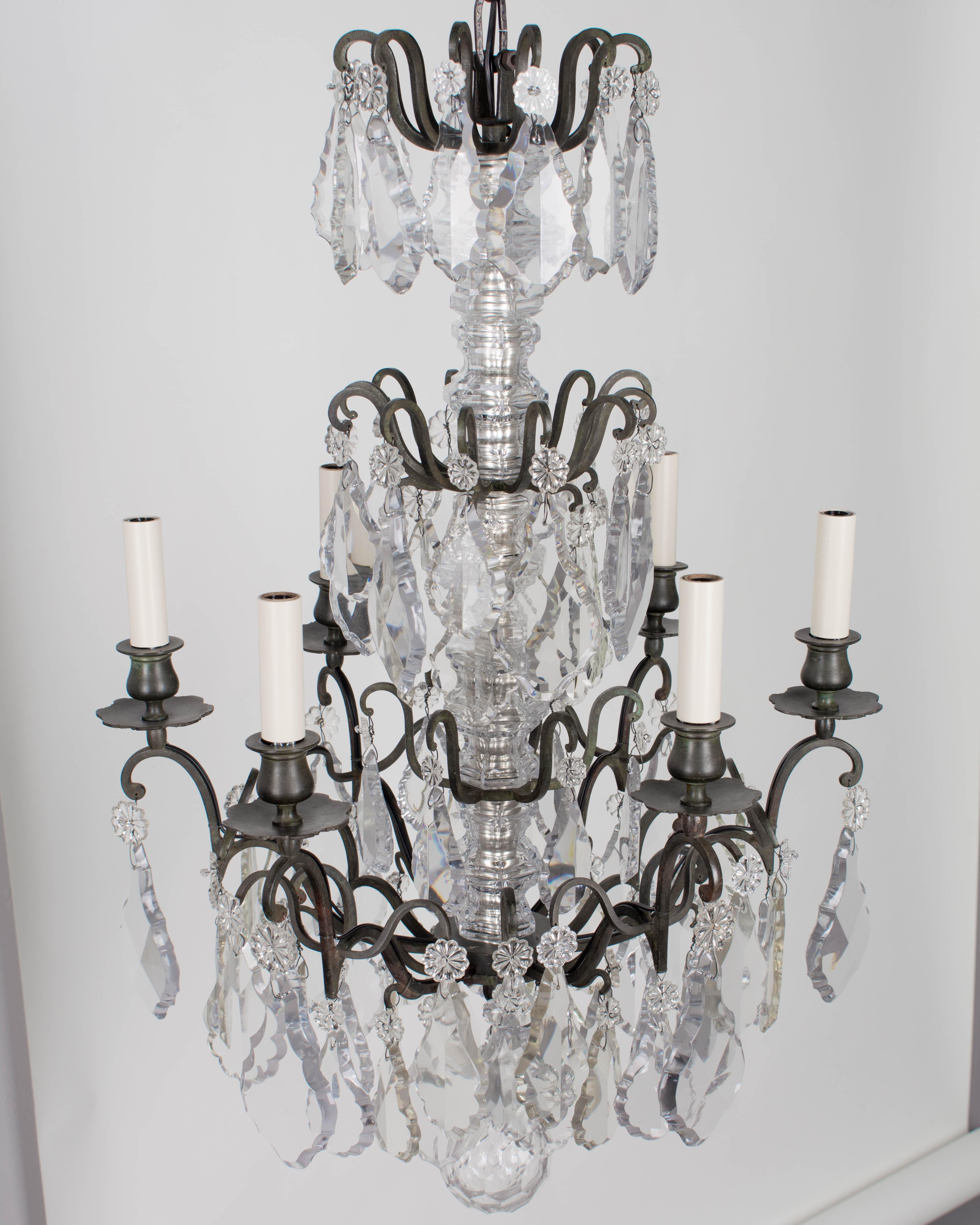 French Louis XV Style Crystal Chandelier For Sale 7